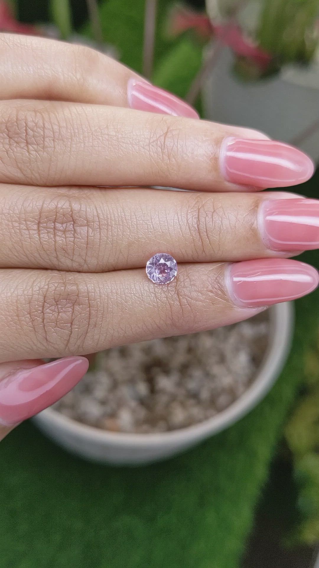 1.06 Ct. Purplish Pink Sapphire from Ceylon (Sri Lanka) Size Video
