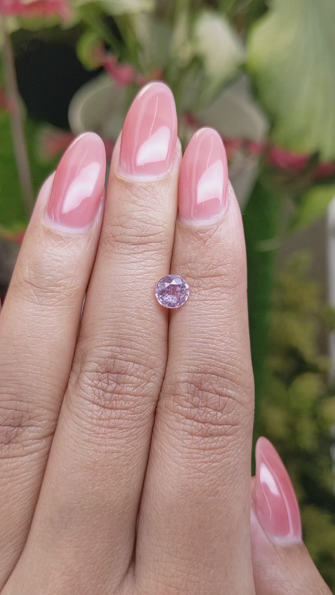 1.06 Ct. Purplish Pink Sapphire from Ceylon (Sri Lanka) Size Video