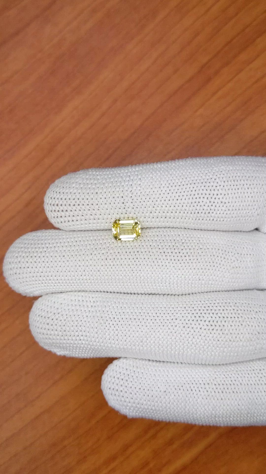 1.50 Ct. Yellow Sapphire from Ceylon (Sri Lanka) Size Video