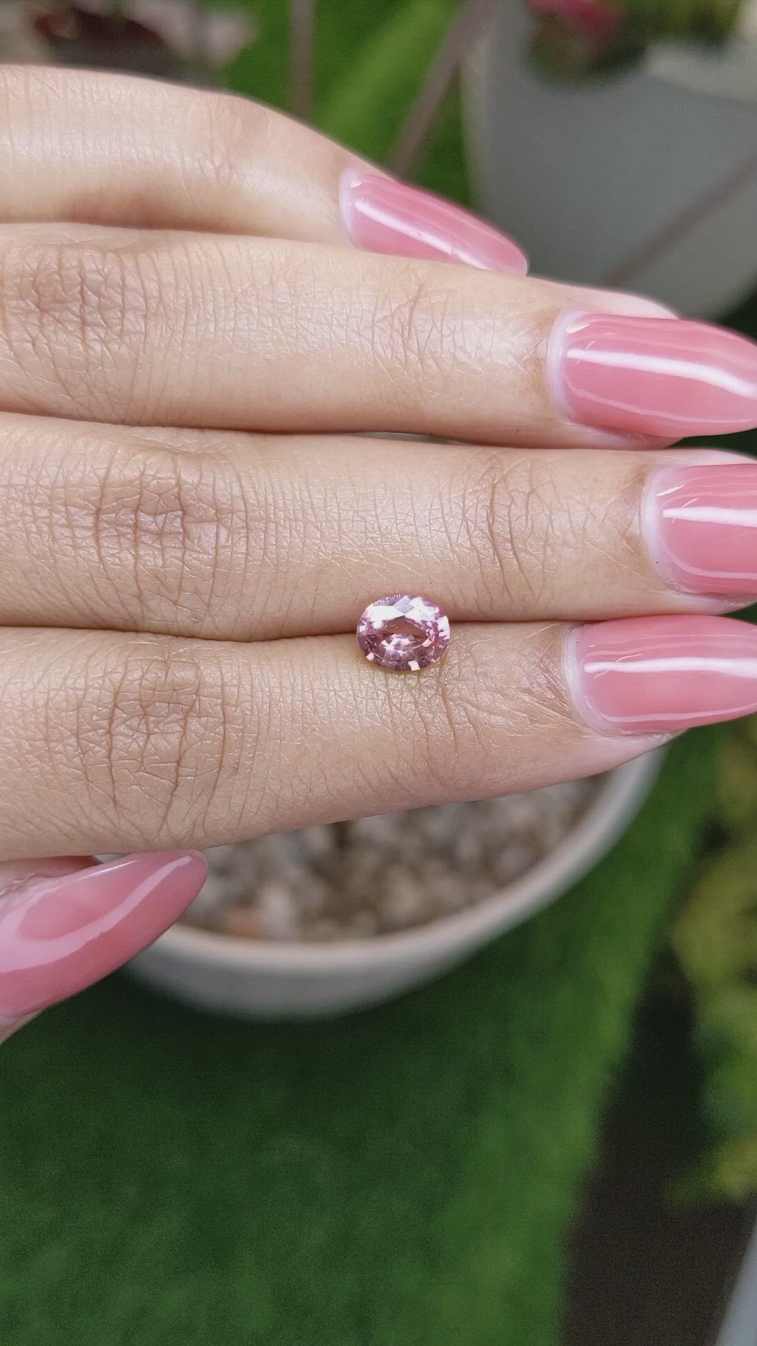 0.91 Ct. Padparadscha Sapphire from Ceylon (Sri Lanka) Size Video