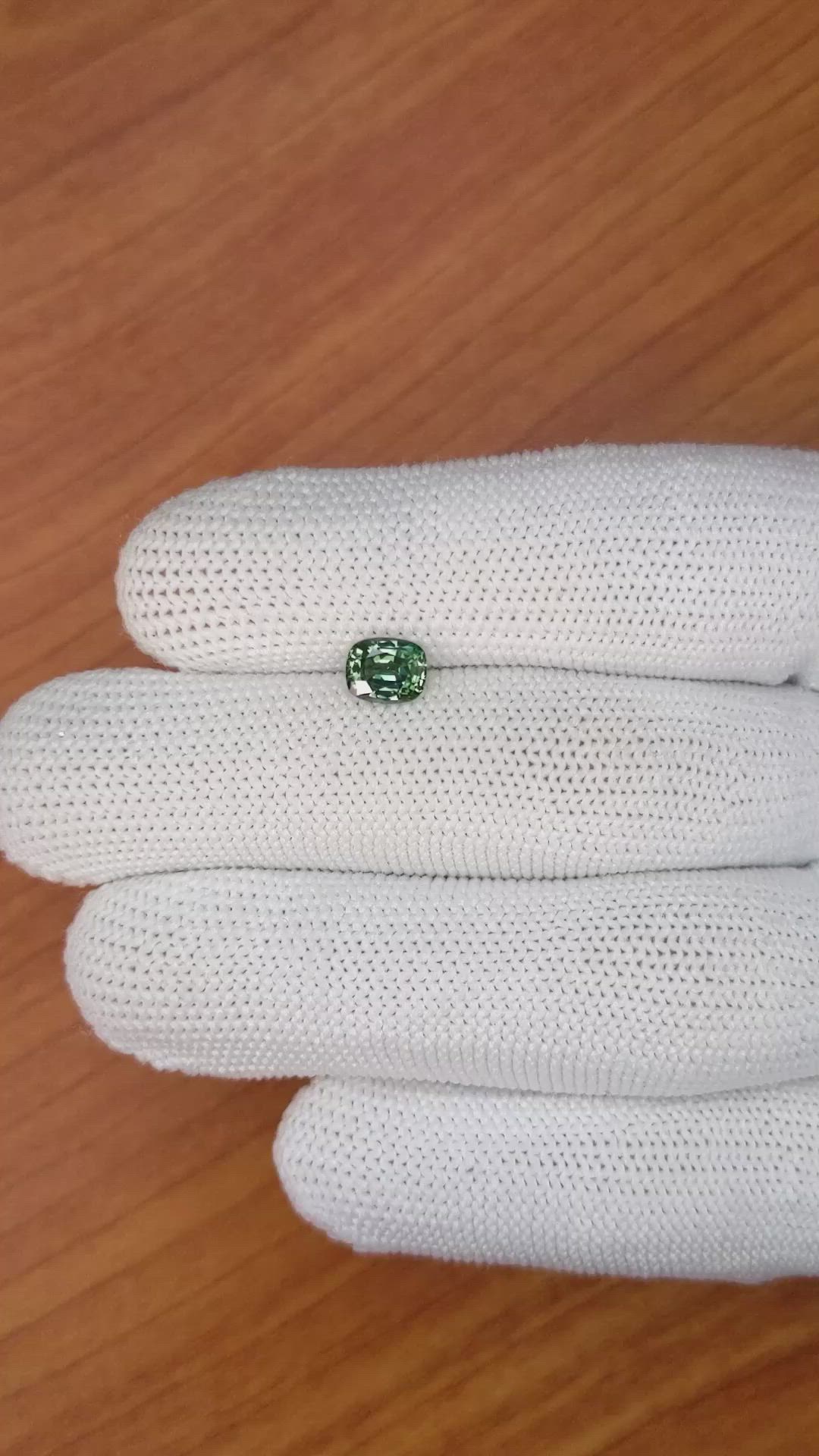 1.02 Ct. Bluish Green Sapphire from Ceylon (Sri Lanka) Size Video