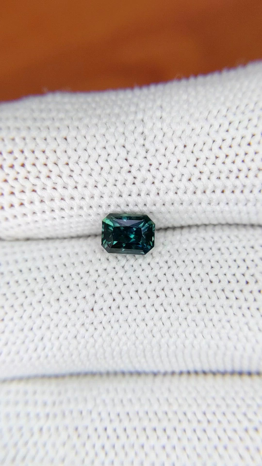 1.09 Ct. Bluish Green Sapphire from Ceylon (Sri Lanka) Size Video
