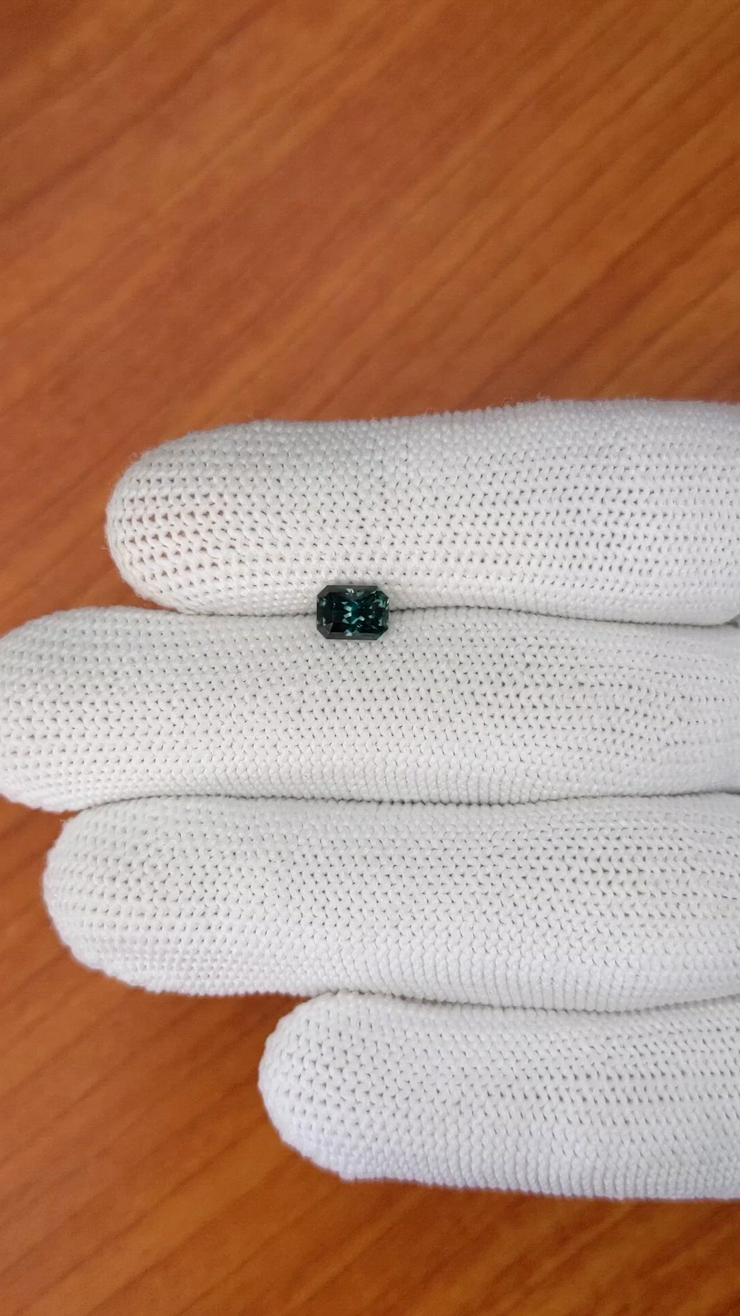 1.09 Ct. Bluish Green Sapphire from Ceylon (Sri Lanka) Size Video