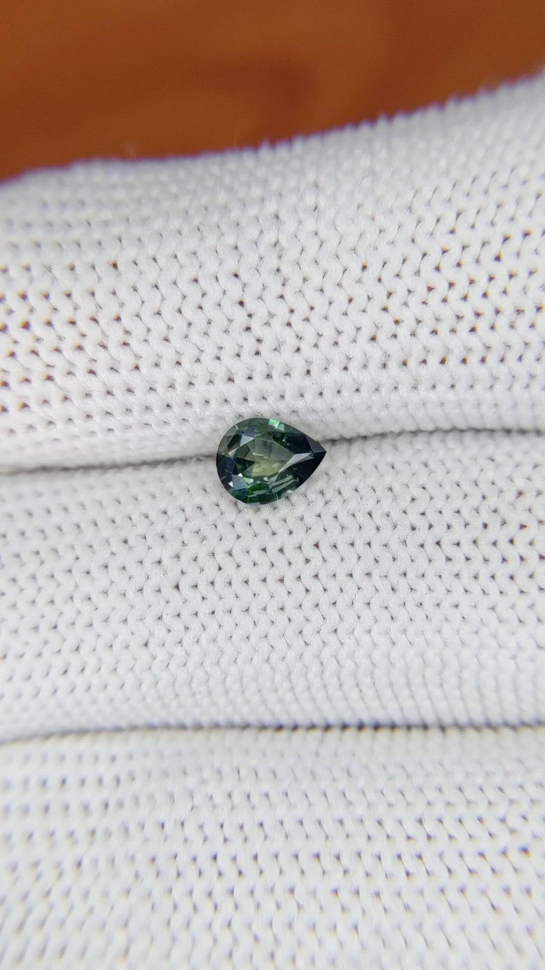 0.52 Ct. Bluish Green Sapphire from Ceylon (Sri Lanka) Size Video