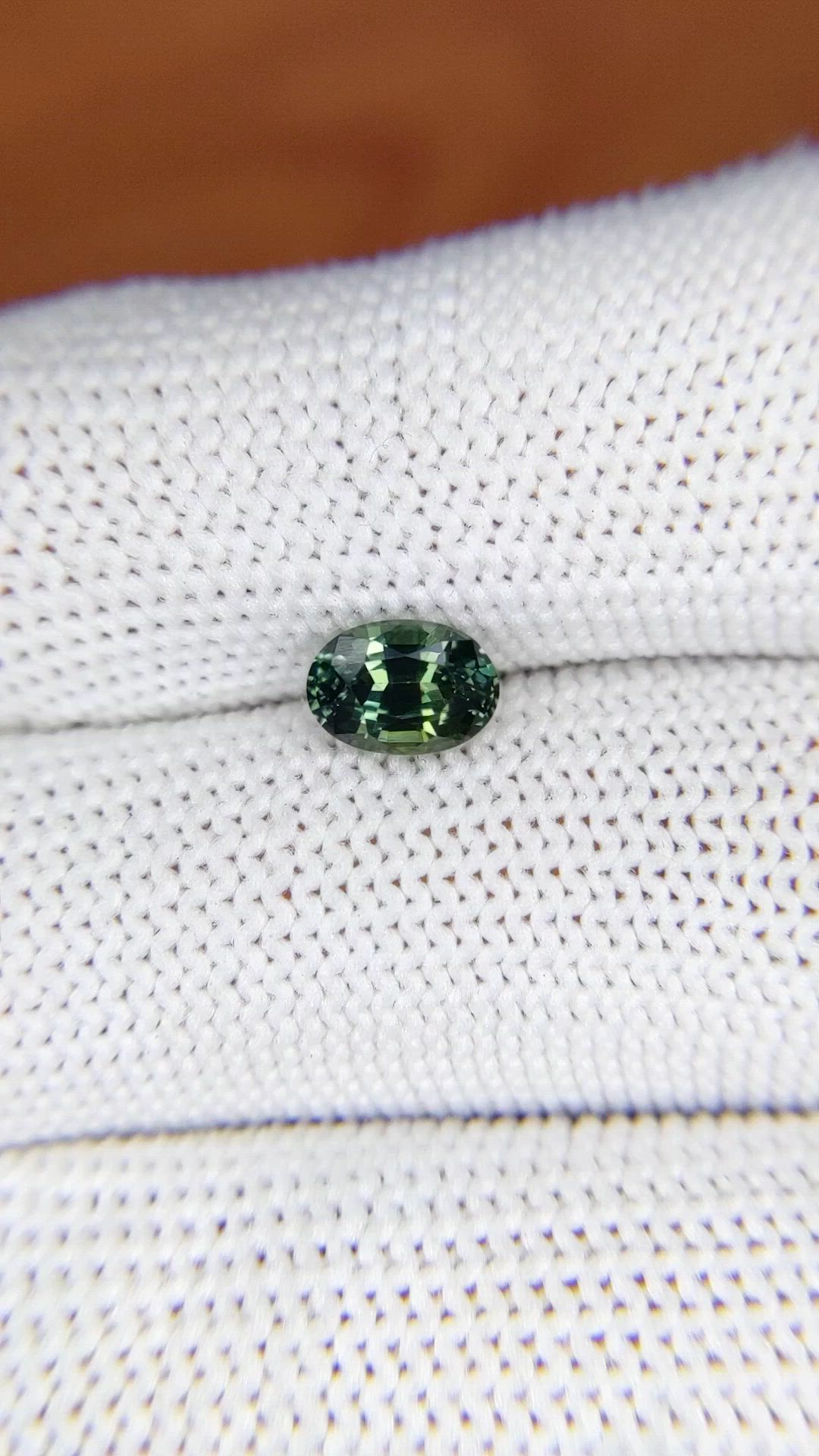 1.18 Ct. Bluish Green Sapphire from Ceylon (Sri Lanka) Size Video