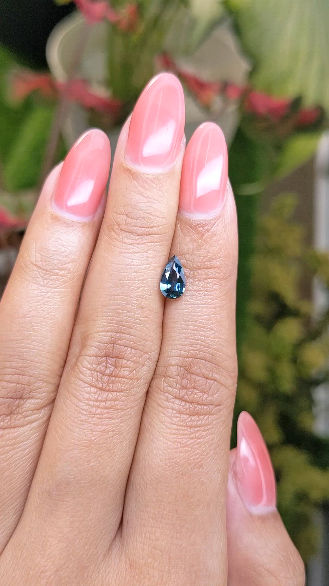 0.99 Ct. Greenish Blue Sapphire from Ceylon (Sri Lanka) Size Video