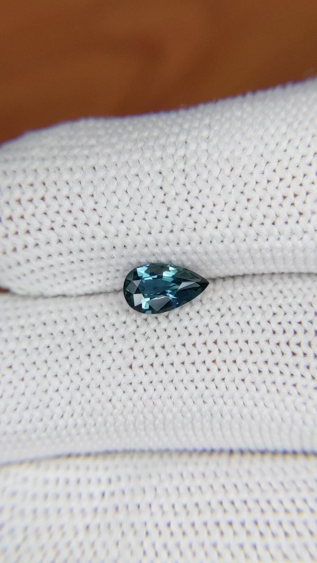 0.99 Ct. Greenish Blue Sapphire from Ceylon (Sri Lanka) Size Video