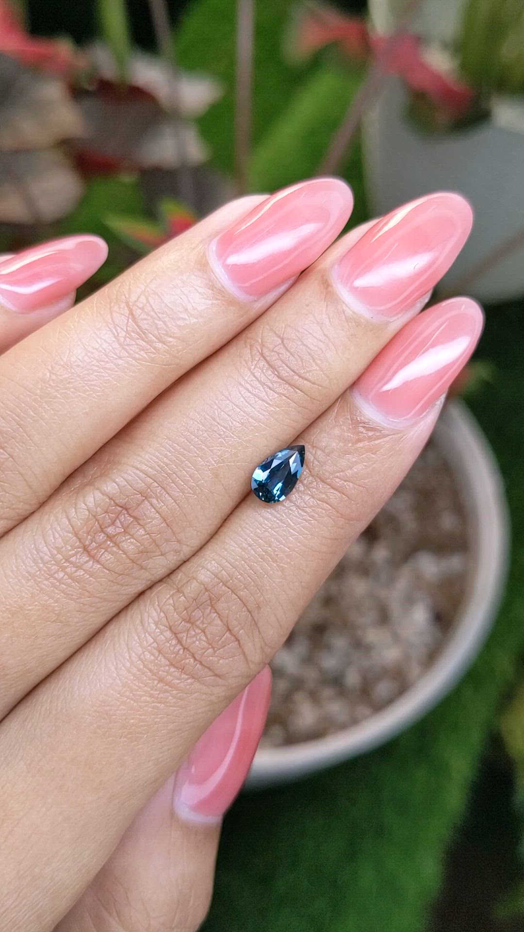 0.99 Ct. Greenish Blue Sapphire from Ceylon (Sri Lanka) Size Video