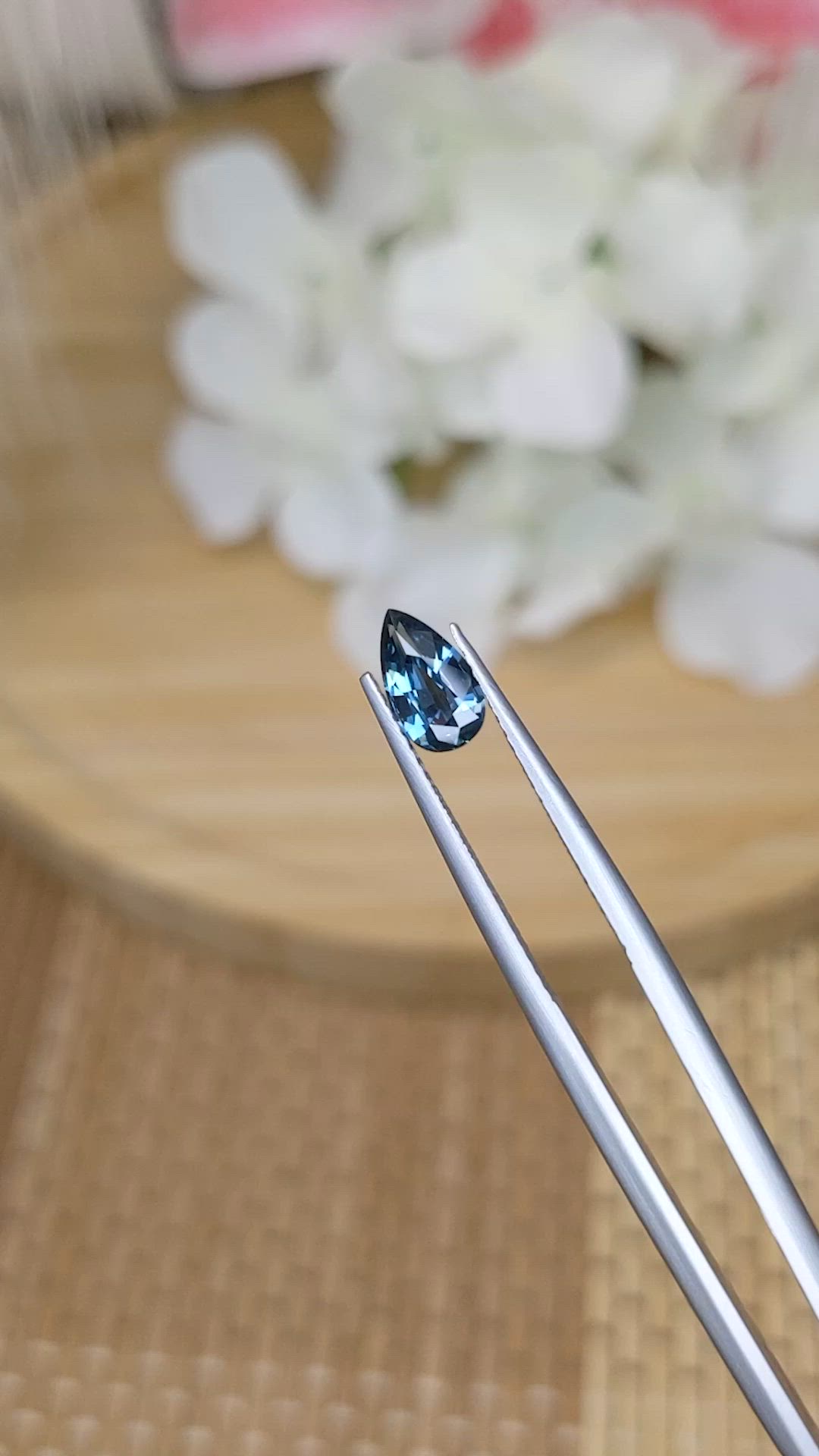 0.99 Ct. Greenish Blue Sapphire from Ceylon (Sri Lanka) Size Video
