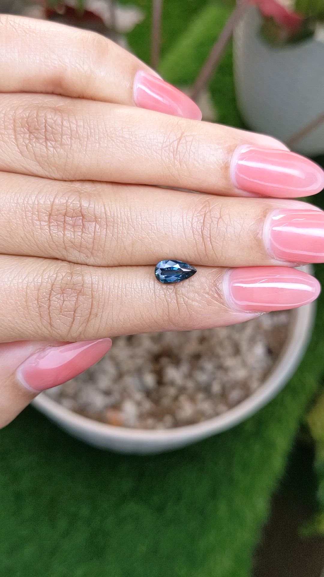 0.99 Ct. Greenish Blue Sapphire from Ceylon (Sri Lanka) Size Video