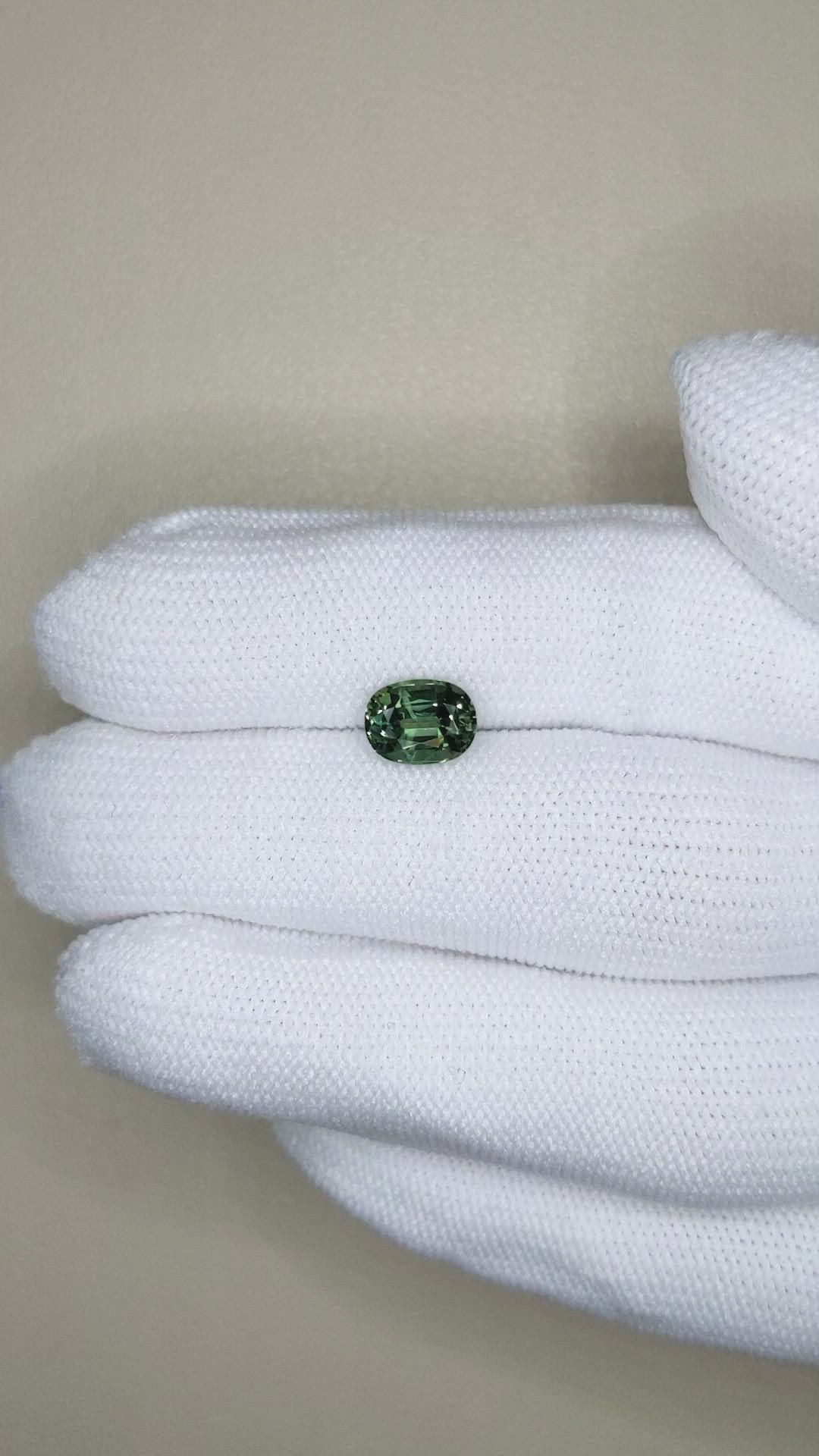 1.82 Ct. Bluish Green Sapphire from Madagascar Size Video