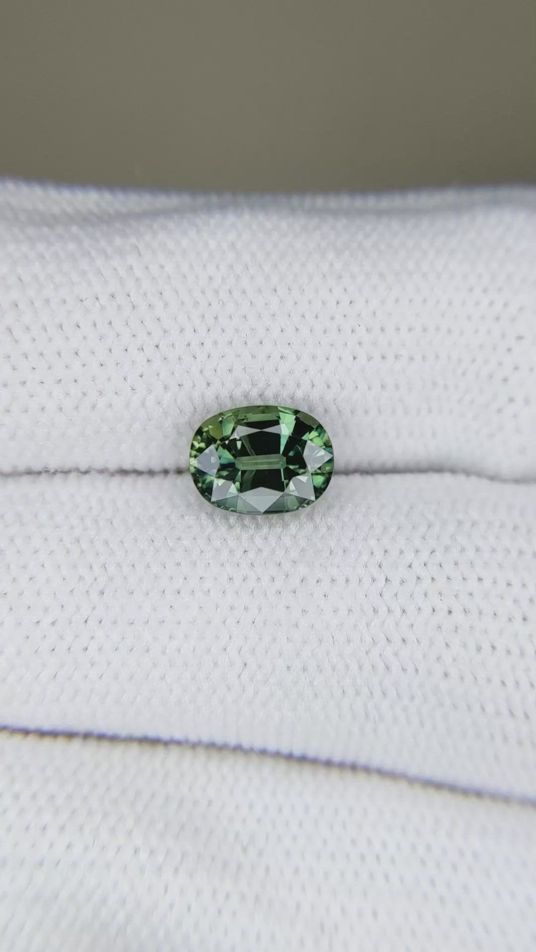 1.82 Ct. Bluish Green Sapphire from Madagascar Size Video