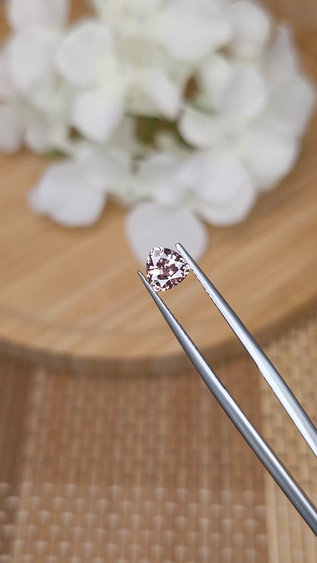 0.81 Ct. Pinkish Brown Sapphire from Ceylon (Sri Lanka) Size Video
