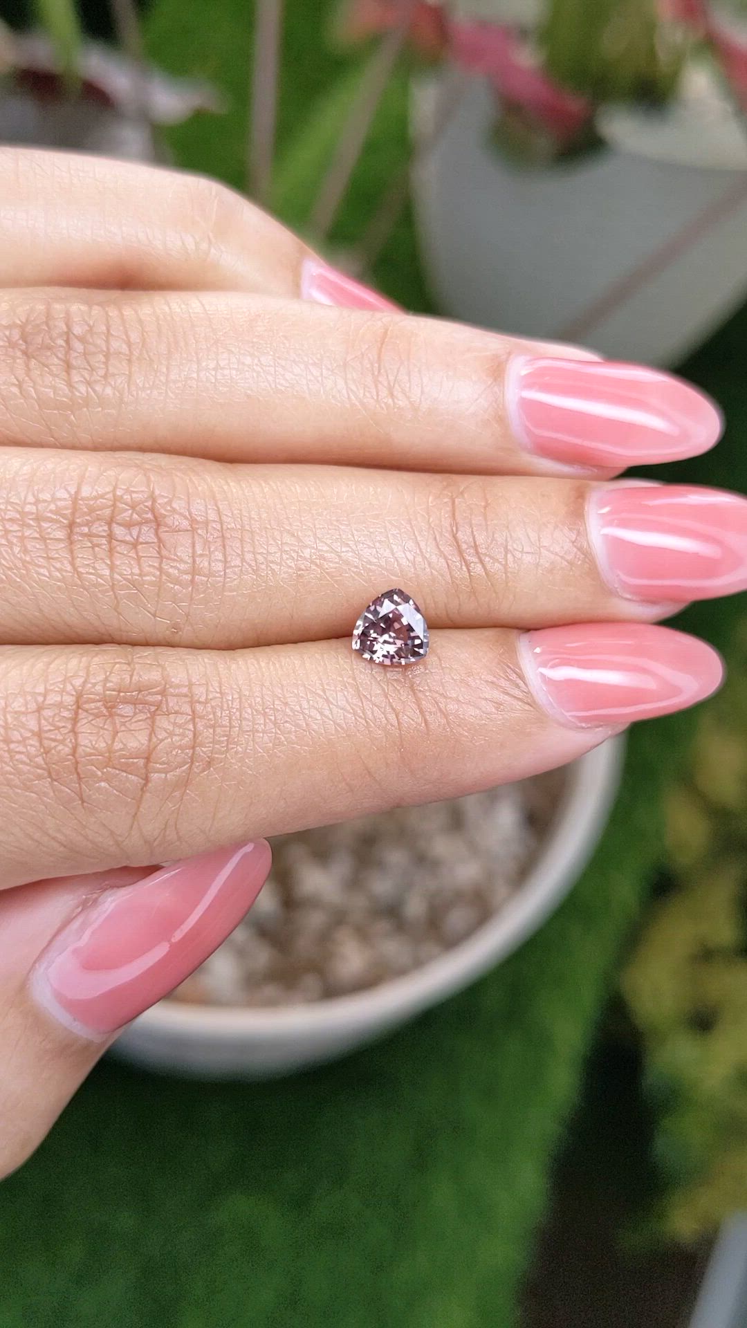 0.81 Ct. Pinkish Brown Sapphire from Ceylon (Sri Lanka) Size Video