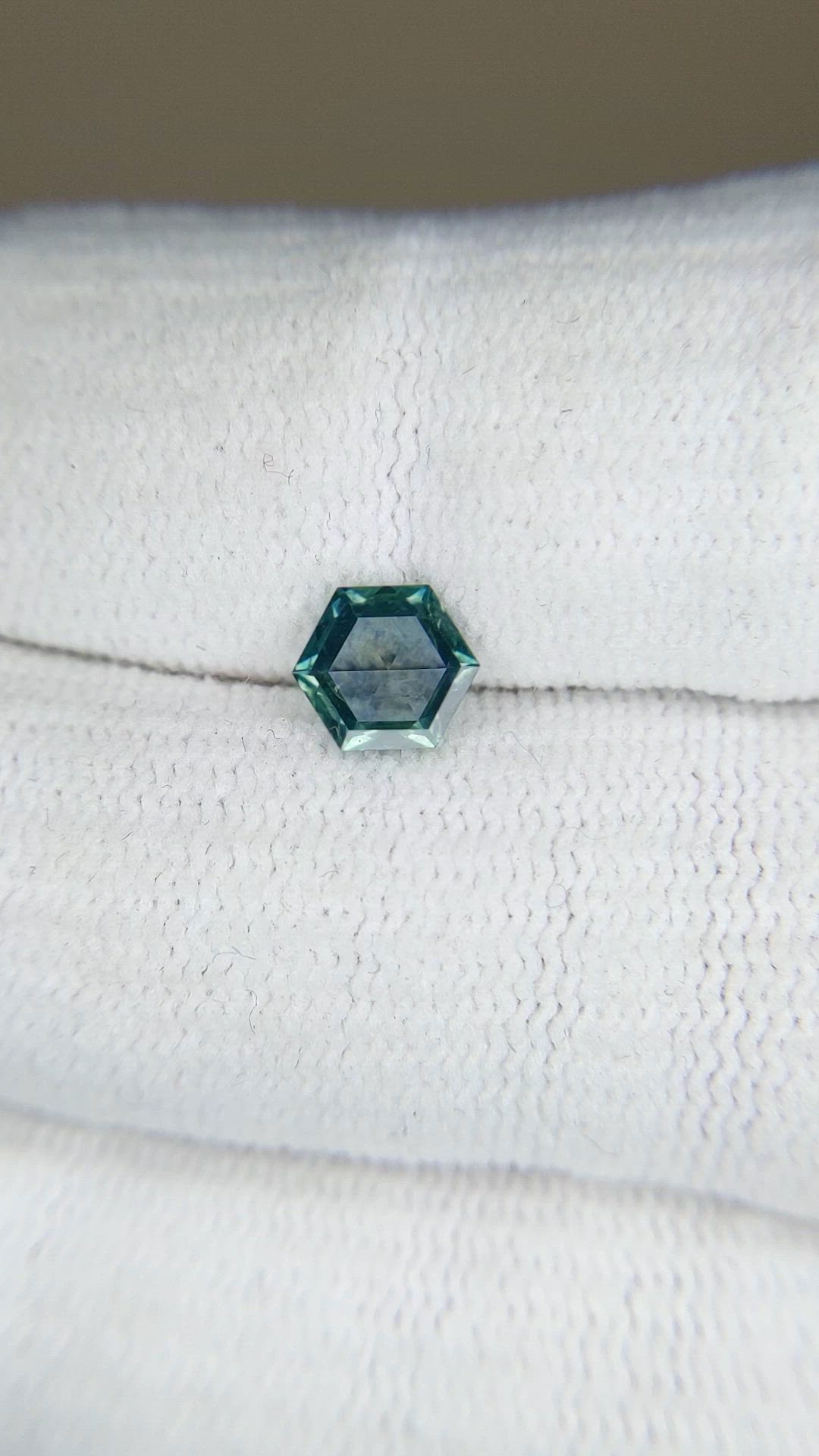 0.84 Ct. Bluish Green Sapphire from Montana Size Video