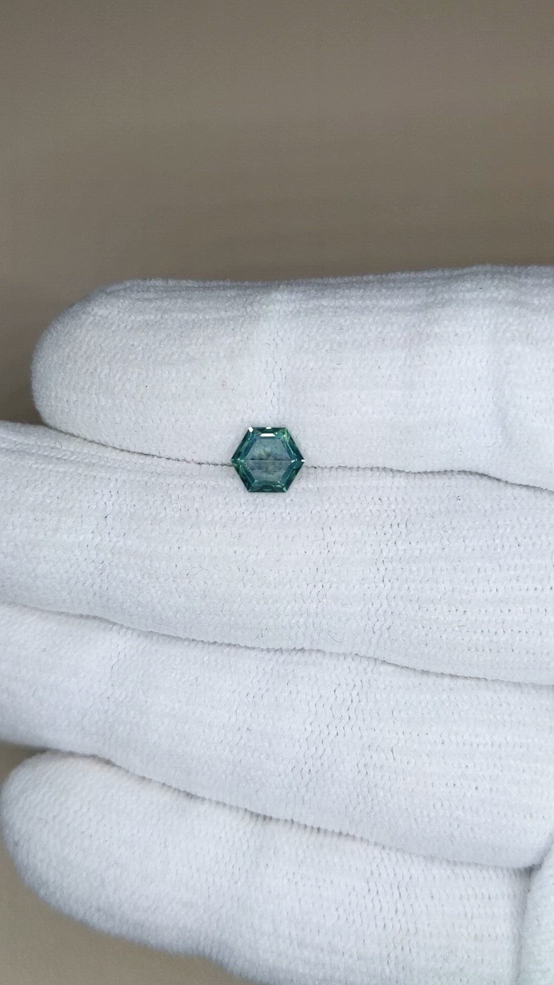 0.84 Ct. Bluish Green Sapphire from Montana Size Video