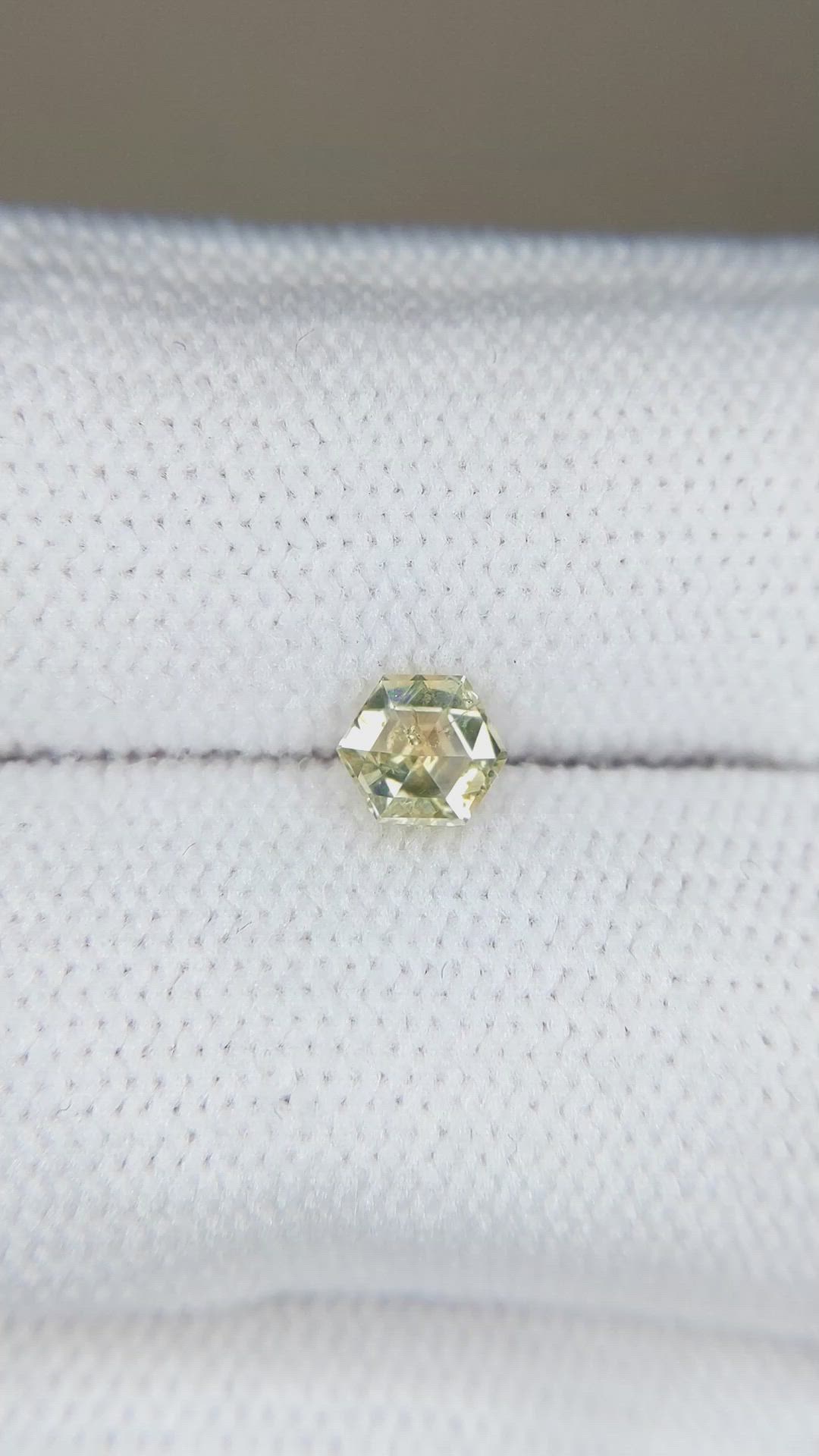 0.39 Ct. Yellow Sapphire from Montana Size Video