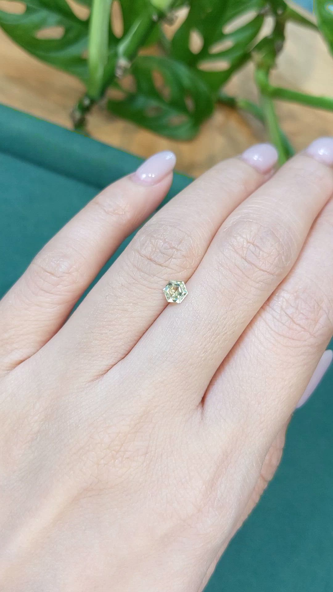 0.39 Ct. Yellow Sapphire from Montana Size Video