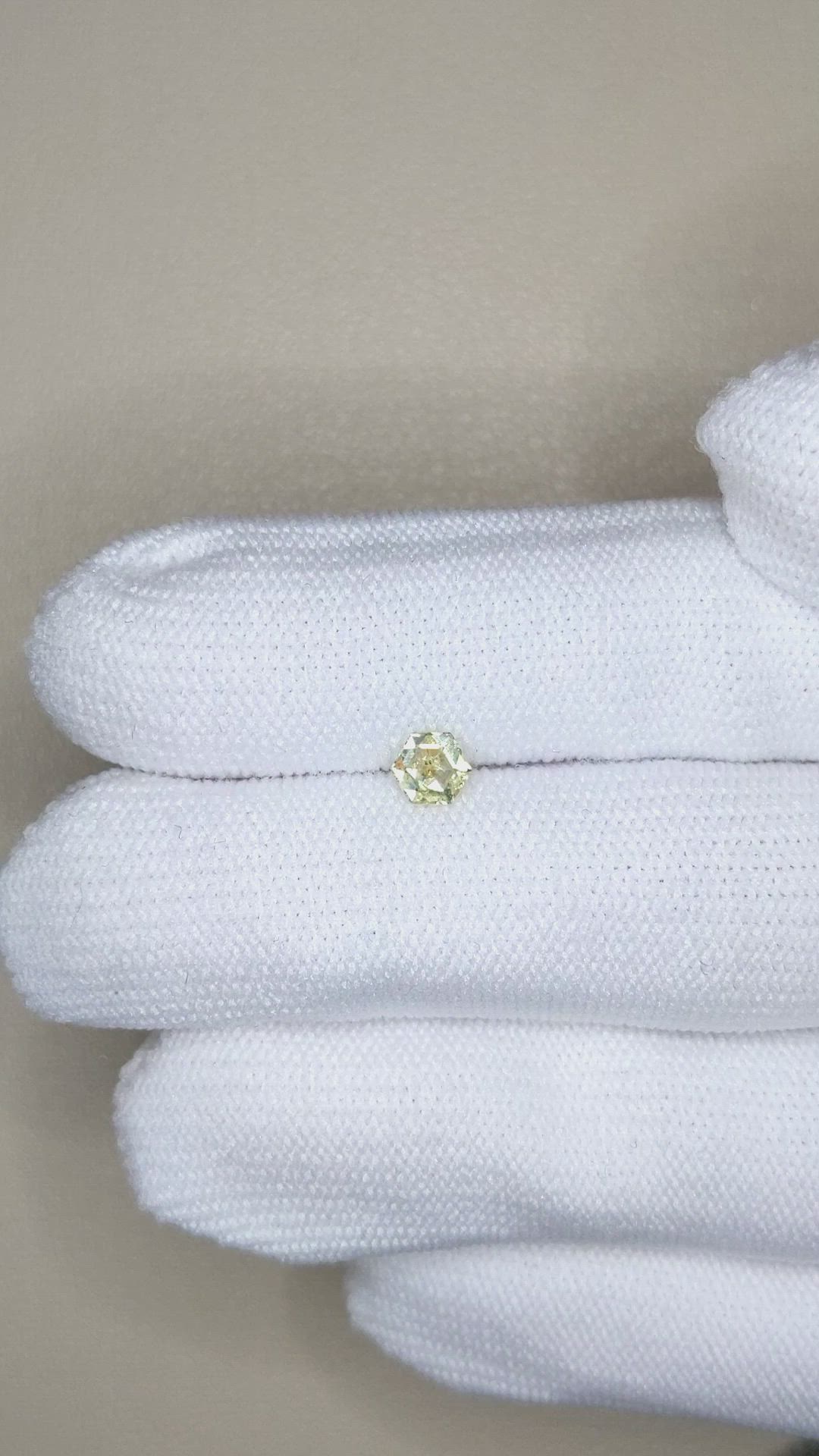 0.39 Ct. Yellow Sapphire from Montana Size Video