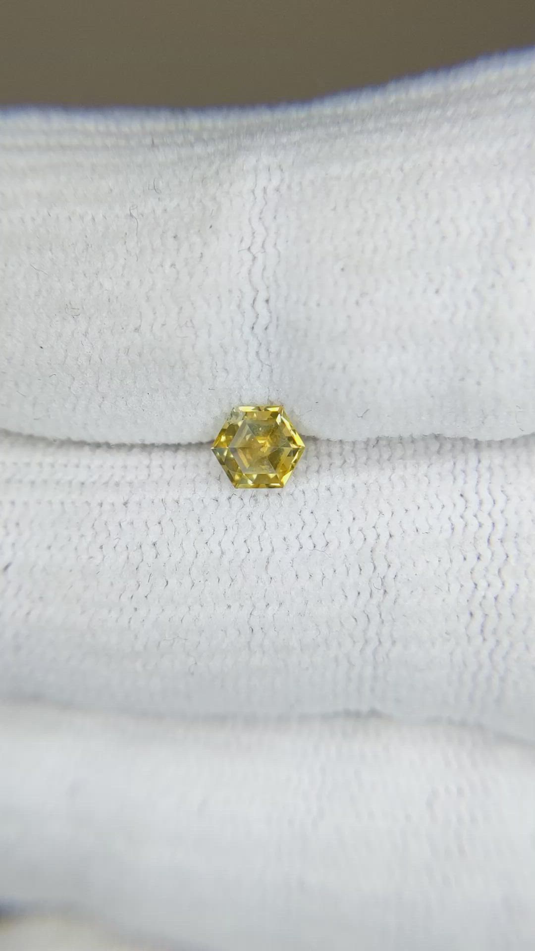 0.48 Ct. Yellow Sapphire from Montana Size Video