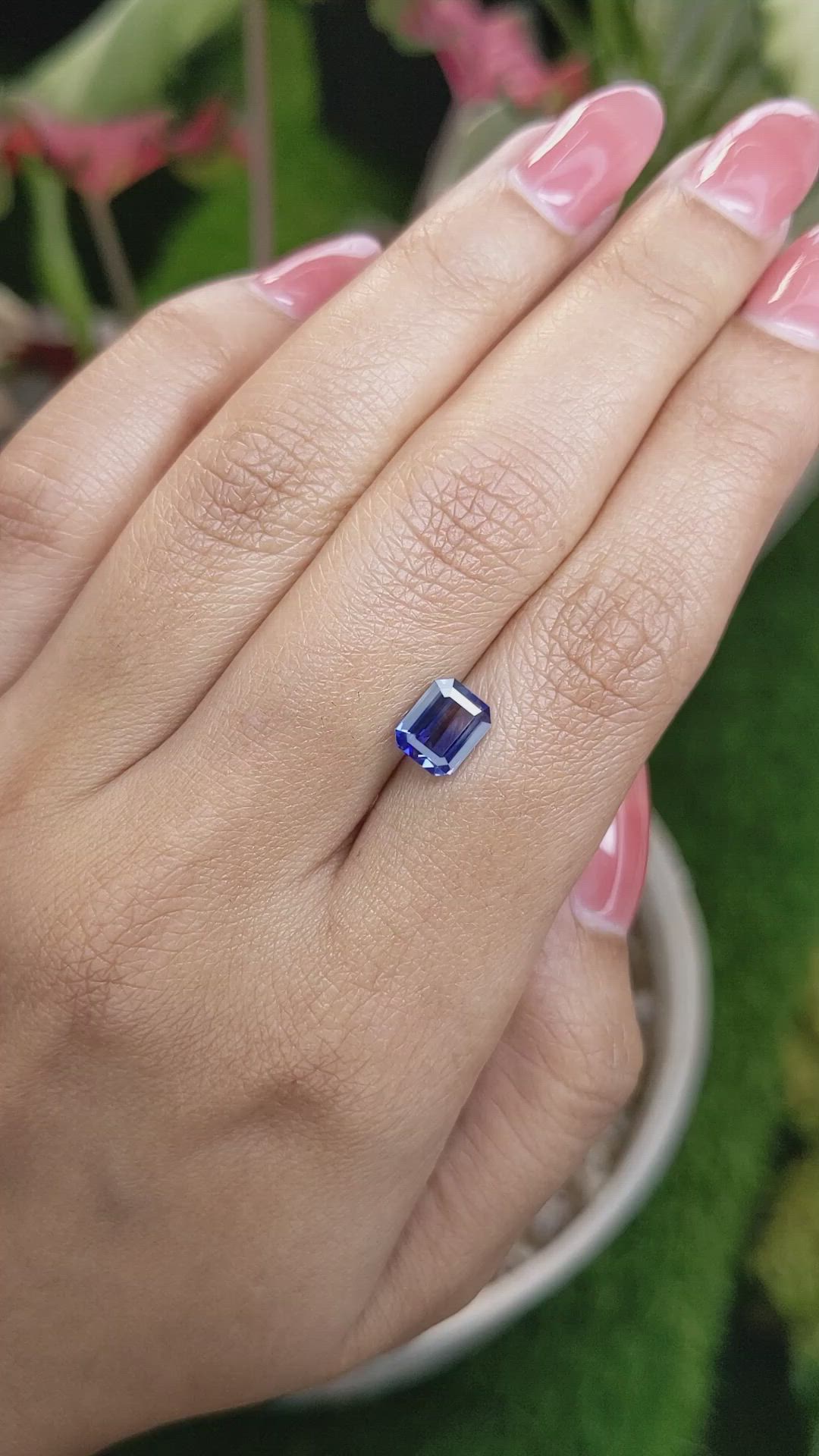 2.15 Ct. Blue Sapphire from Ceylon (Sri Lanka) Size Video