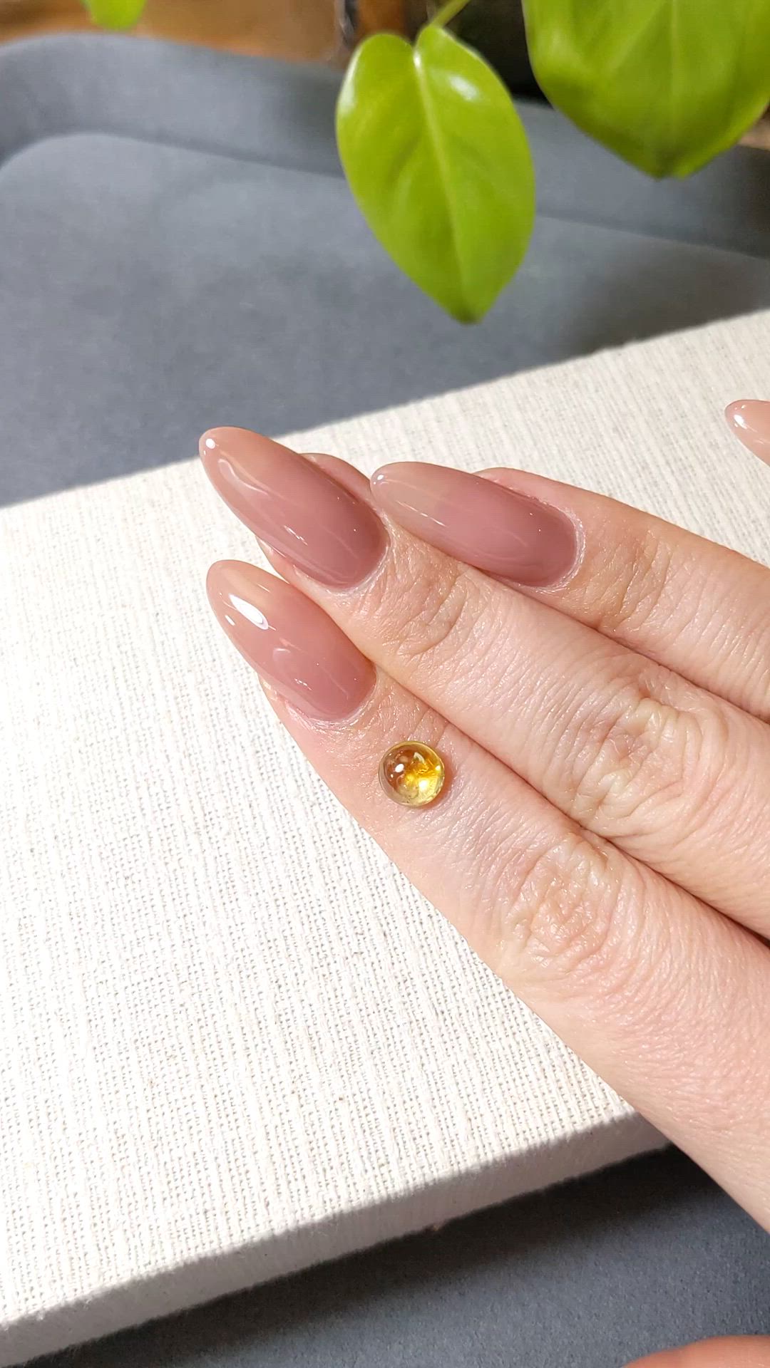 2.01 Ct. Yellow Cabochon Sapphire from Montana Size Video