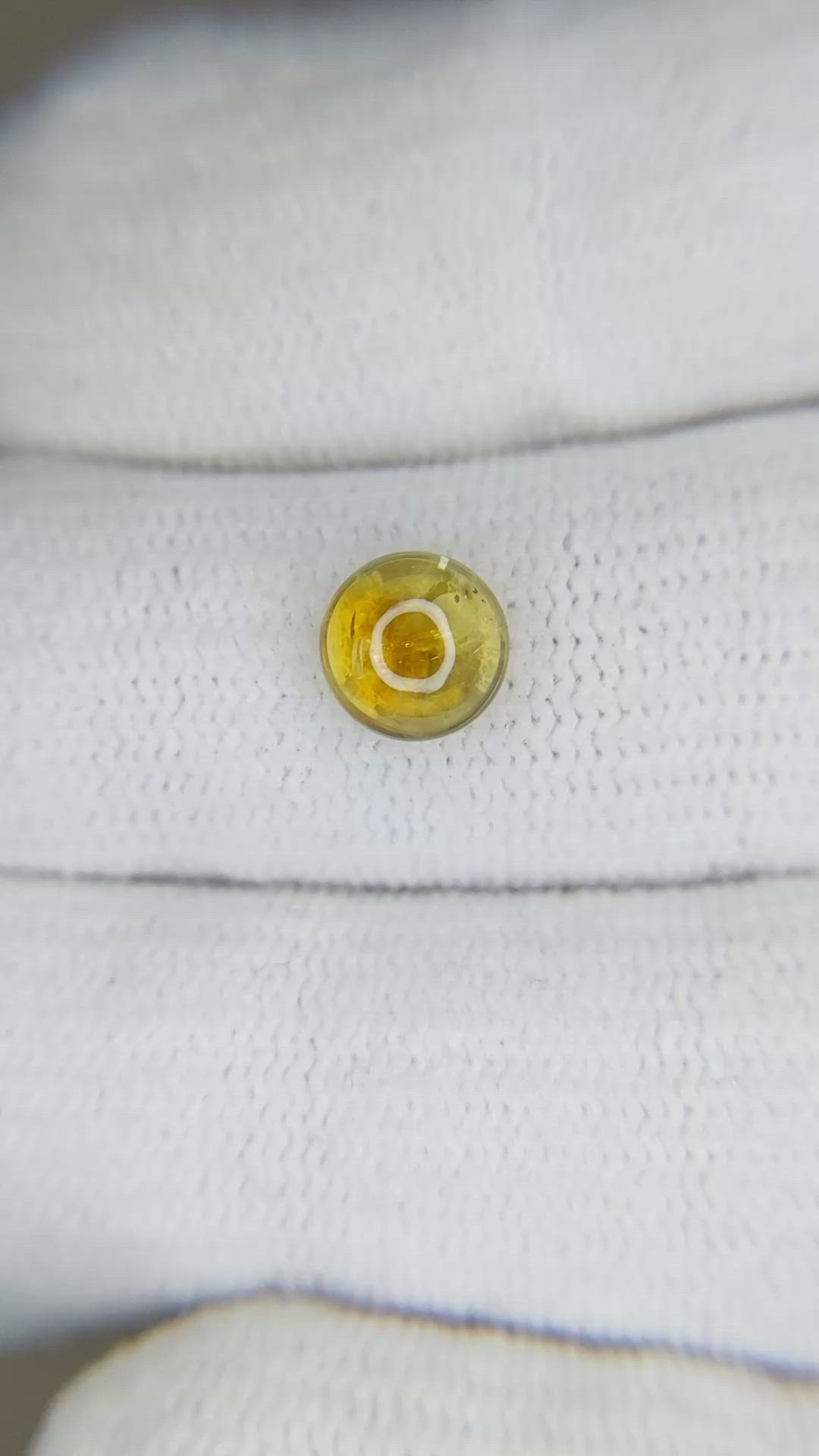 2.01 Ct. Yellow Cabochon Sapphire from Montana Size Video