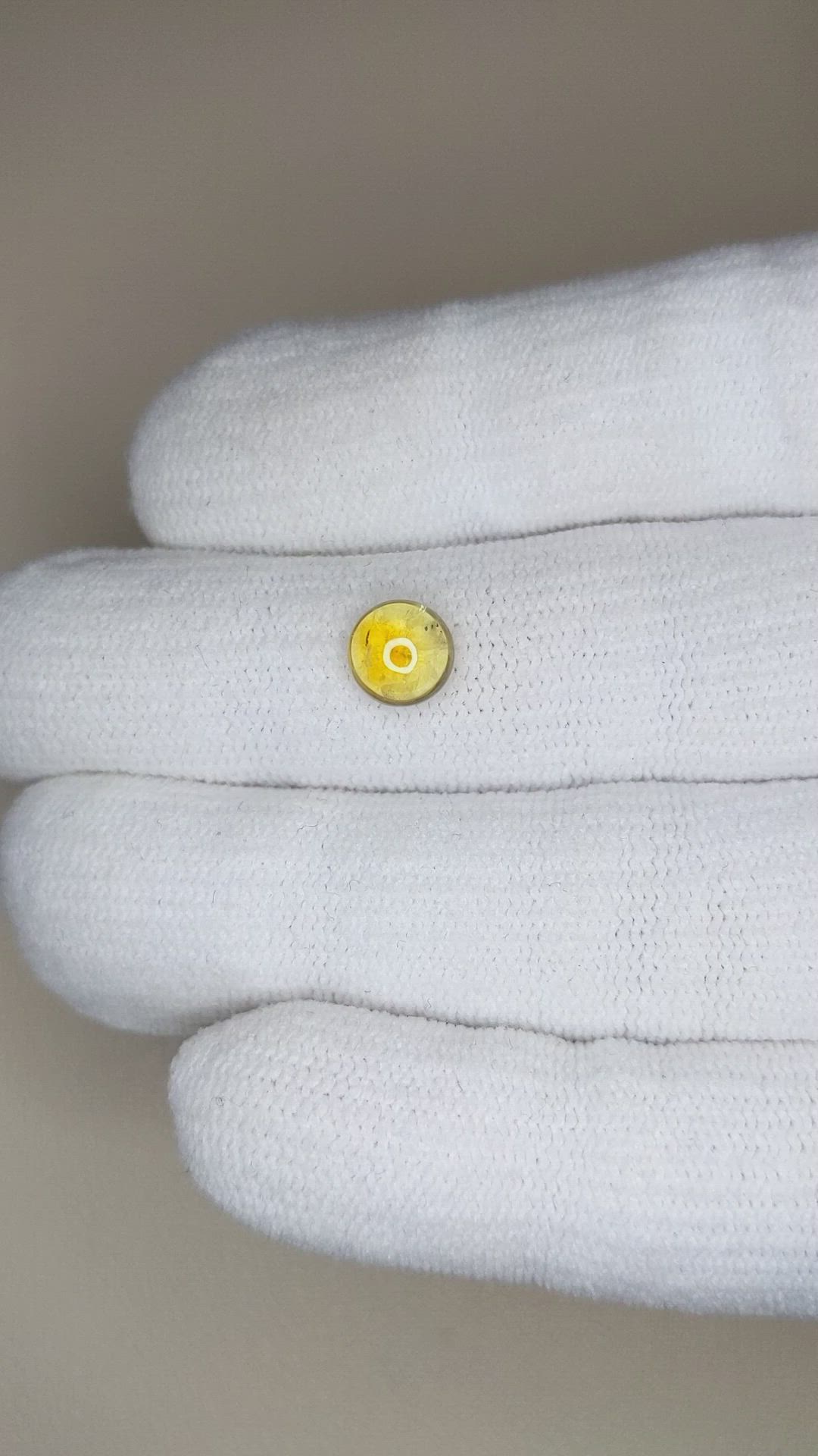 2.01 Ct. Yellow Cabochon Sapphire from Montana Size Video