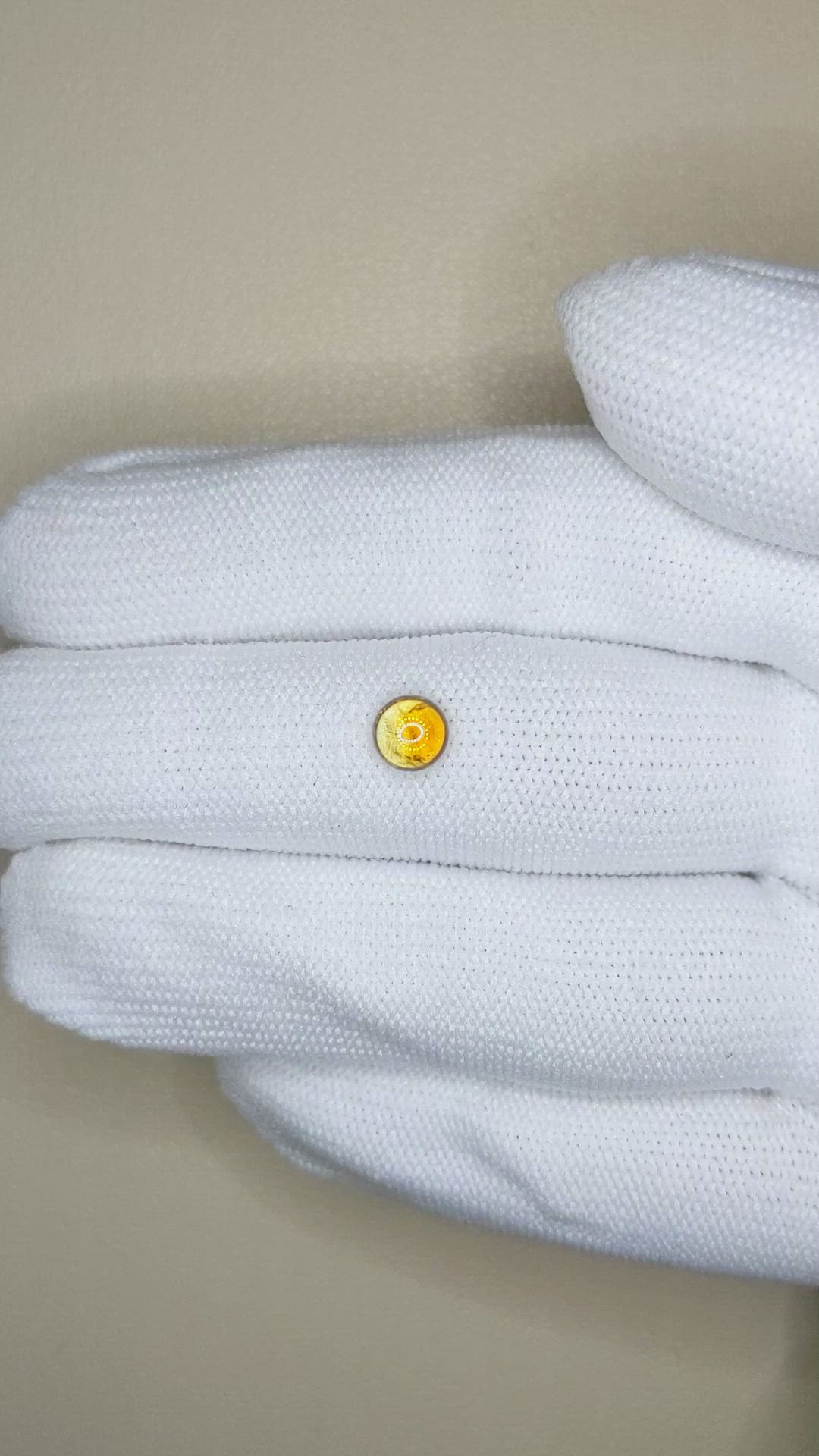 1.08 Ct. Yellow Cabochon Sapphire from Montana Size Video