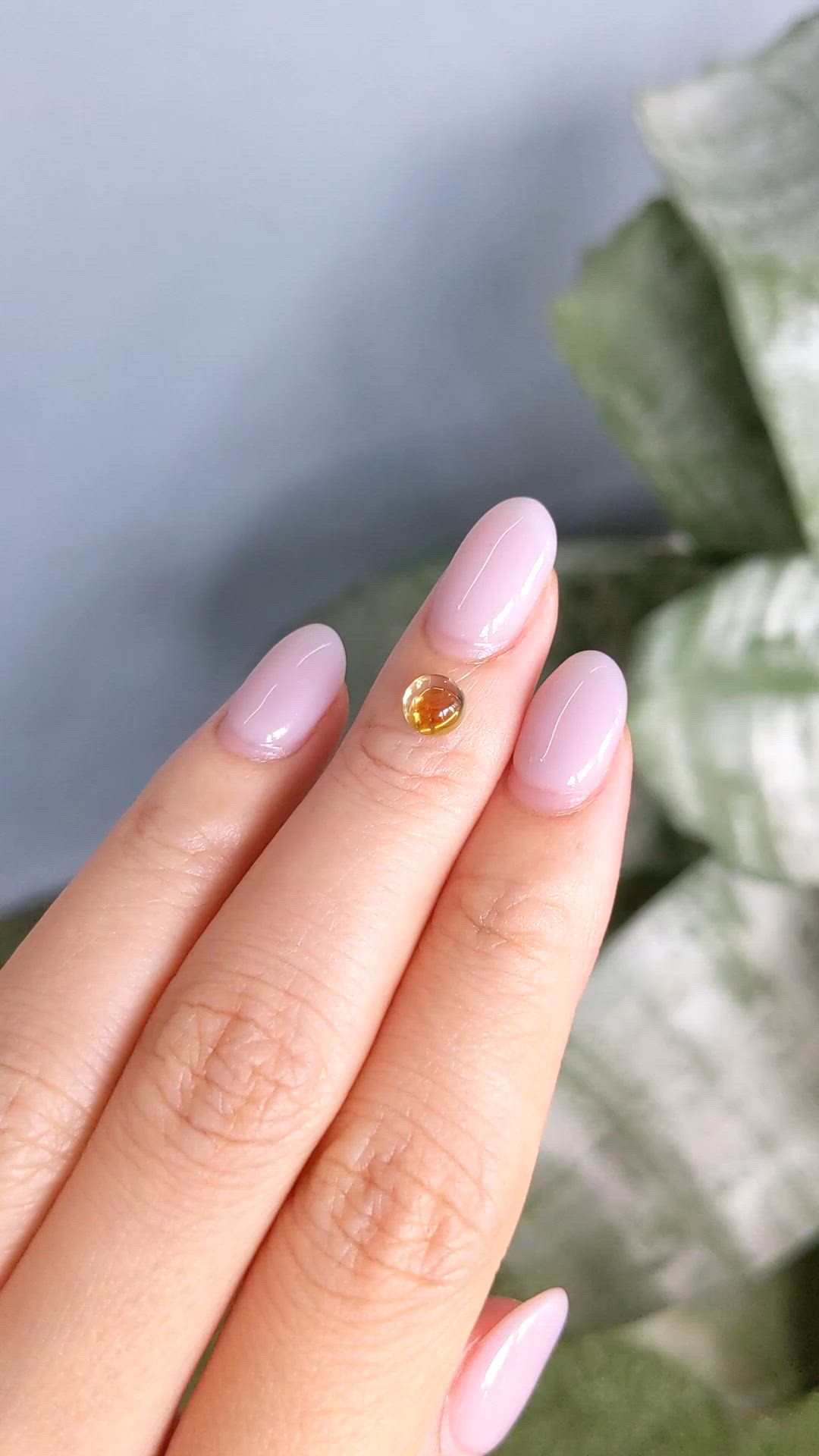 1.08 Ct. Yellow Cabochon Sapphire from Montana Size Video