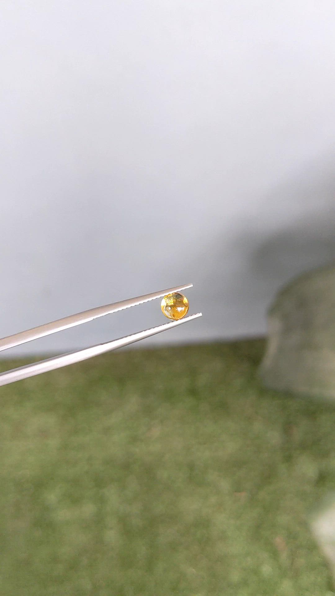 1.08 Ct. Yellow Cabochon Sapphire from Montana Size Video