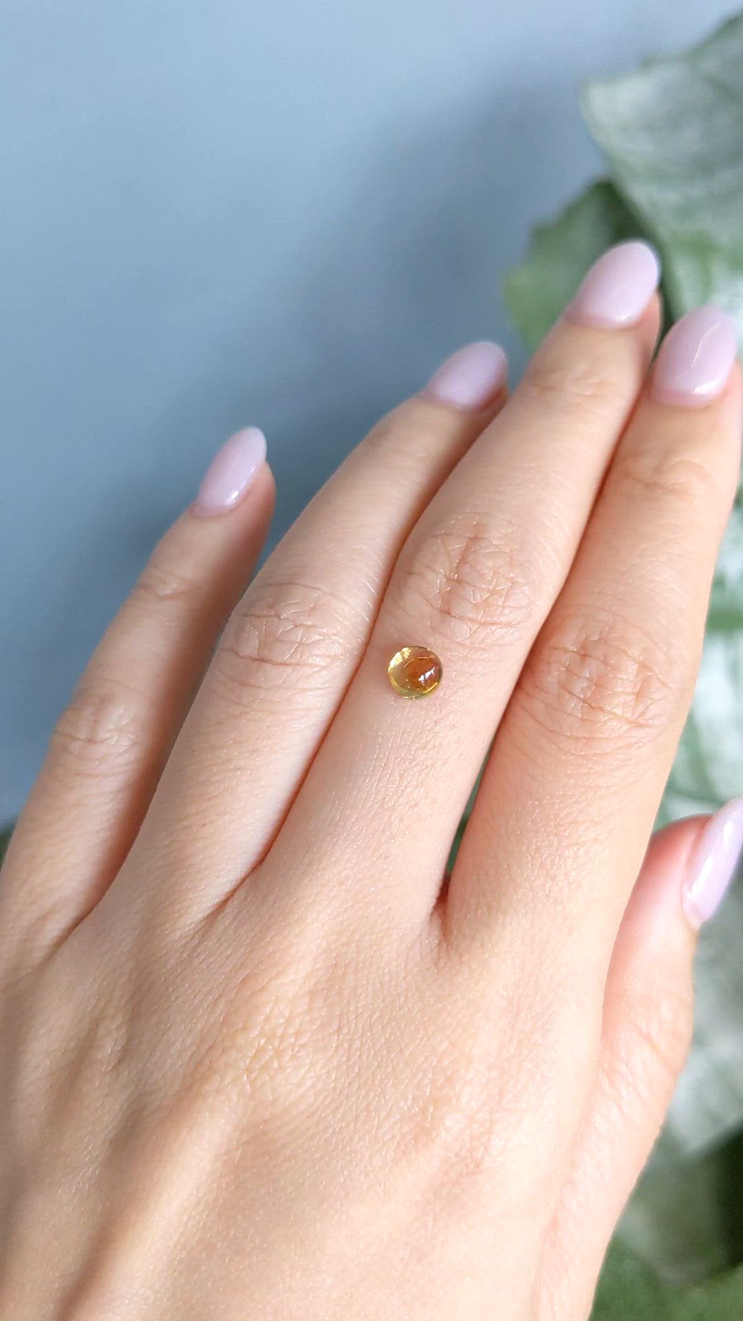 1.08 Ct. Yellow Cabochon Sapphire from Montana Size Video