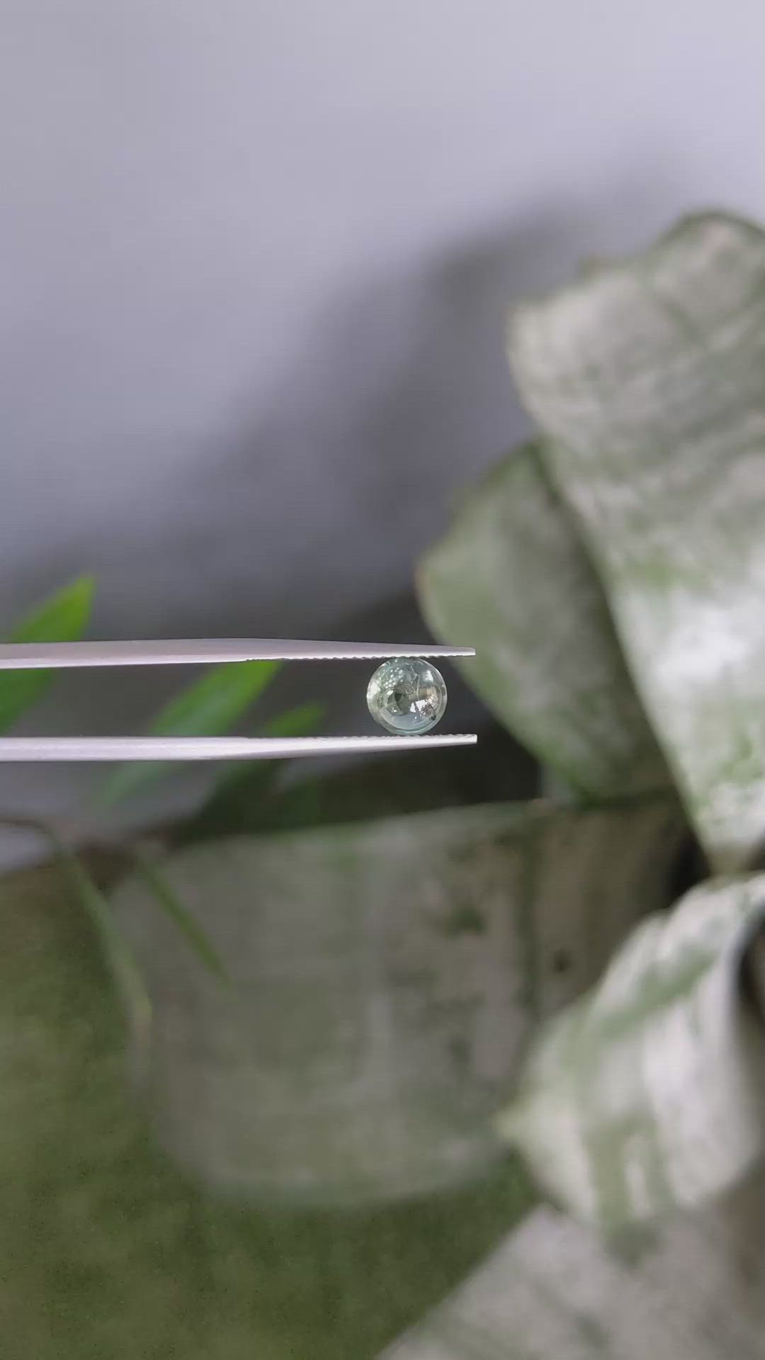 2.12 Ct. Yellowish Green Cabochon Sapphire from Montana Size Video