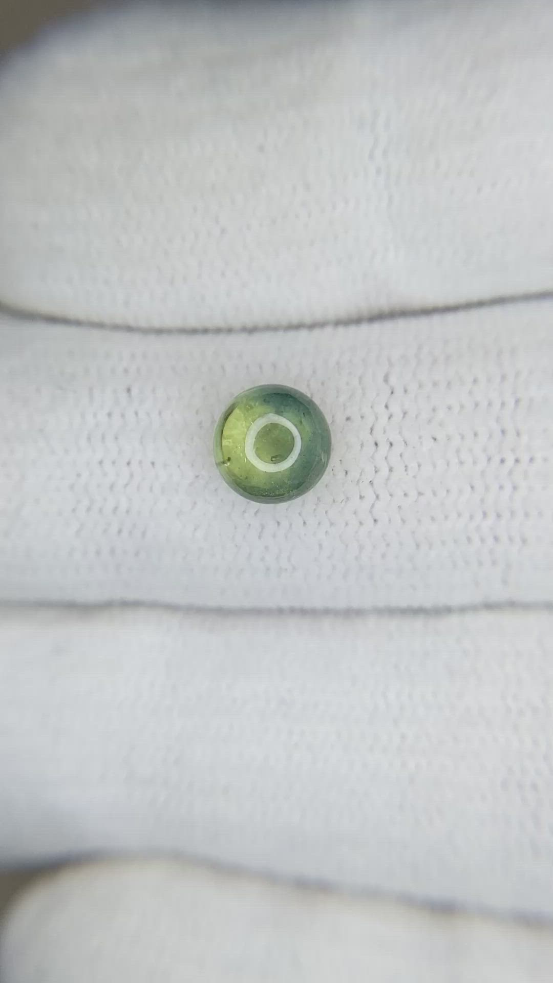 1.62 Ct. Bluish Green Cabochon Sapphire from Montana Size Video
