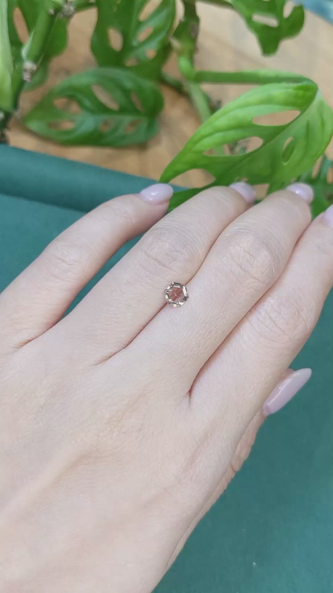 0.48 Ct. Peach Sapphire from Montana Size Video