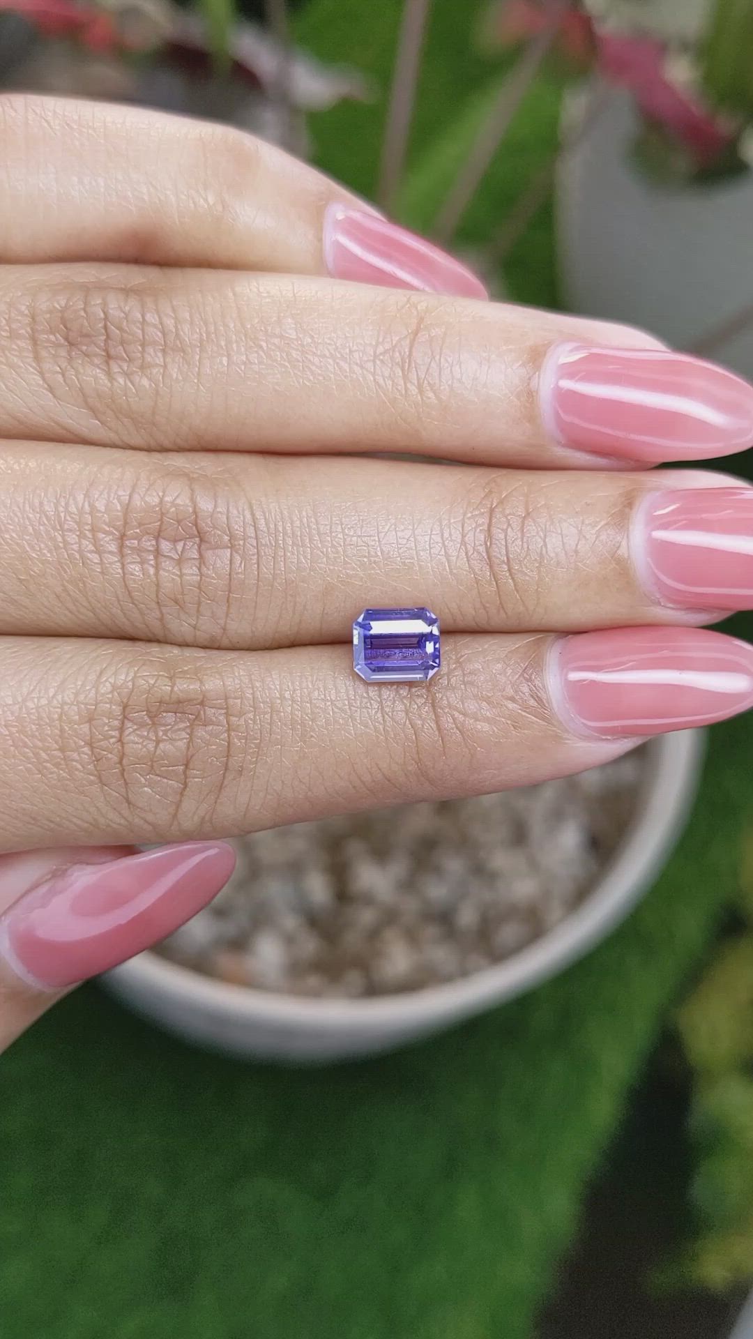 1.65 Ct. Bluish Purple Sapphire from Ceylon (Sri Lanka) Size Video