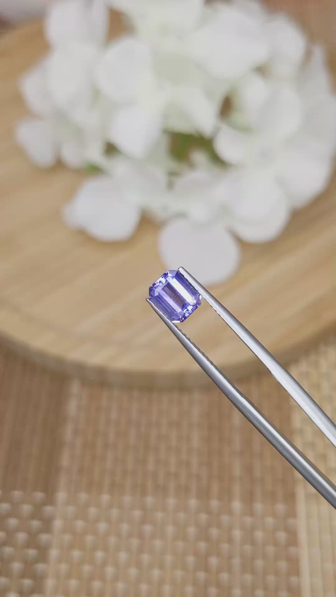 1.65 Ct. Bluish Purple Sapphire from Ceylon (Sri Lanka) Size Video