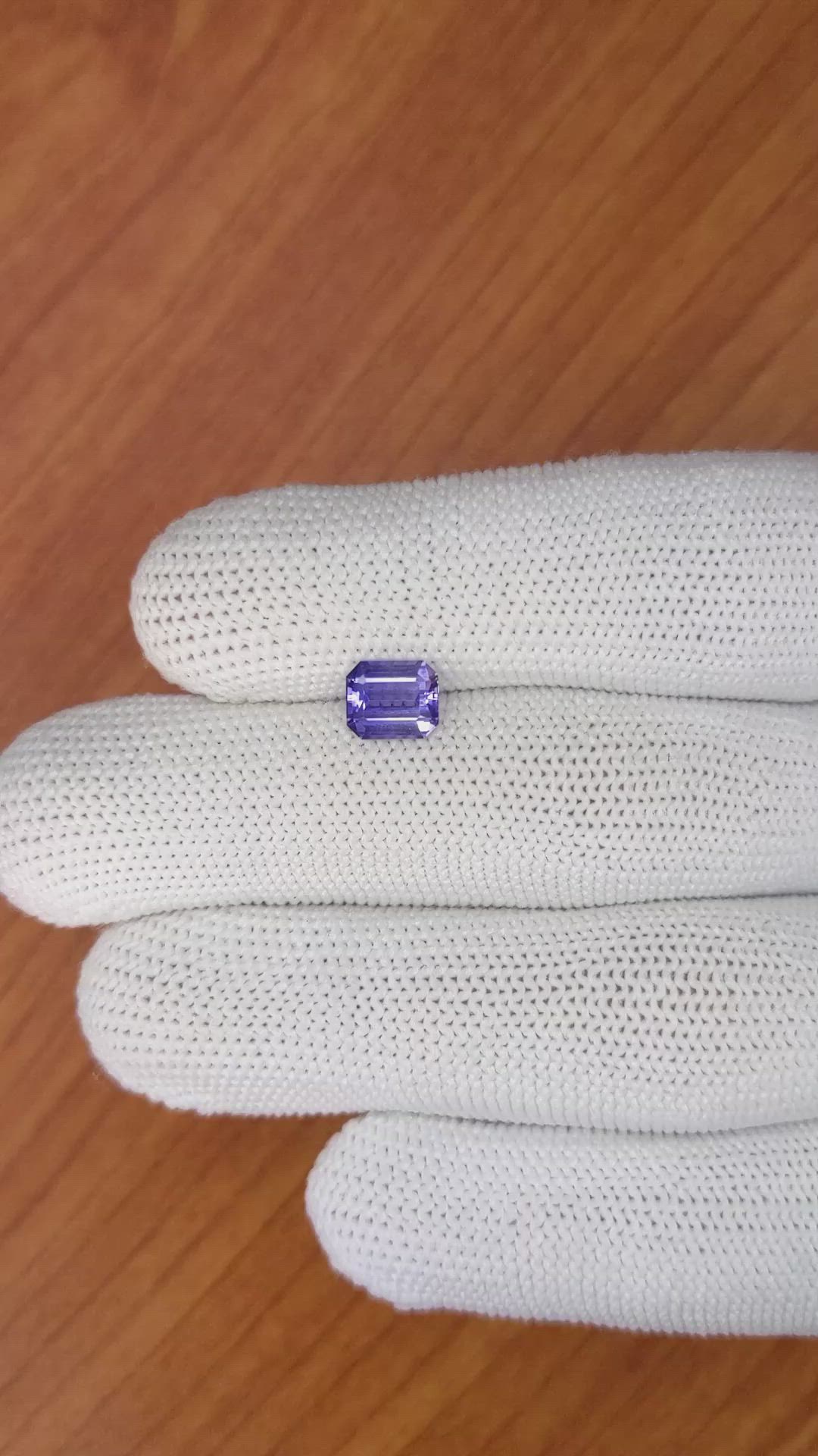 1.65 Ct. Bluish Purple Sapphire from Ceylon (Sri Lanka) Size Video