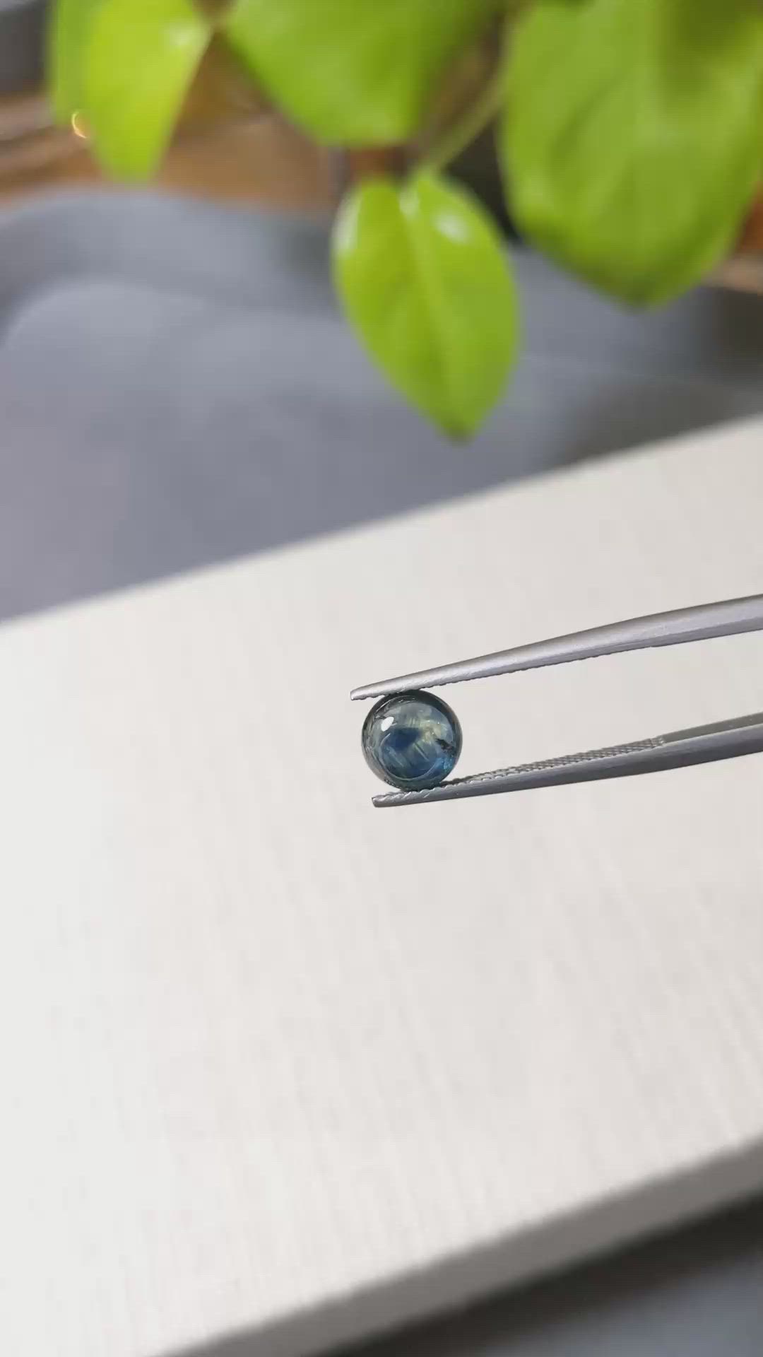 1.97 Ct. Blue Cabochon Sapphire from Montana Size Video