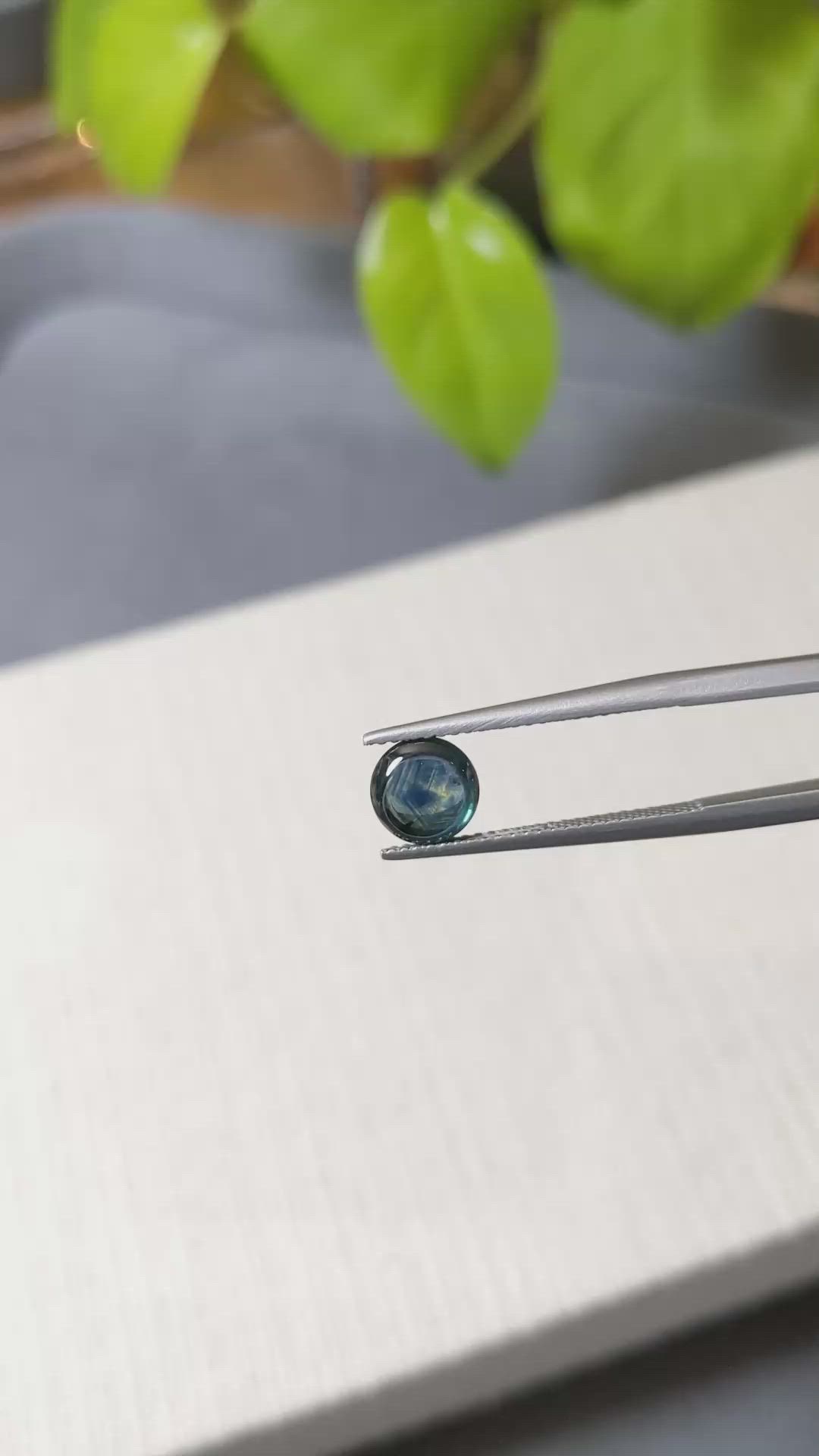 1.97 Ct. Blue Cabochon Sapphire from Montana Size Video