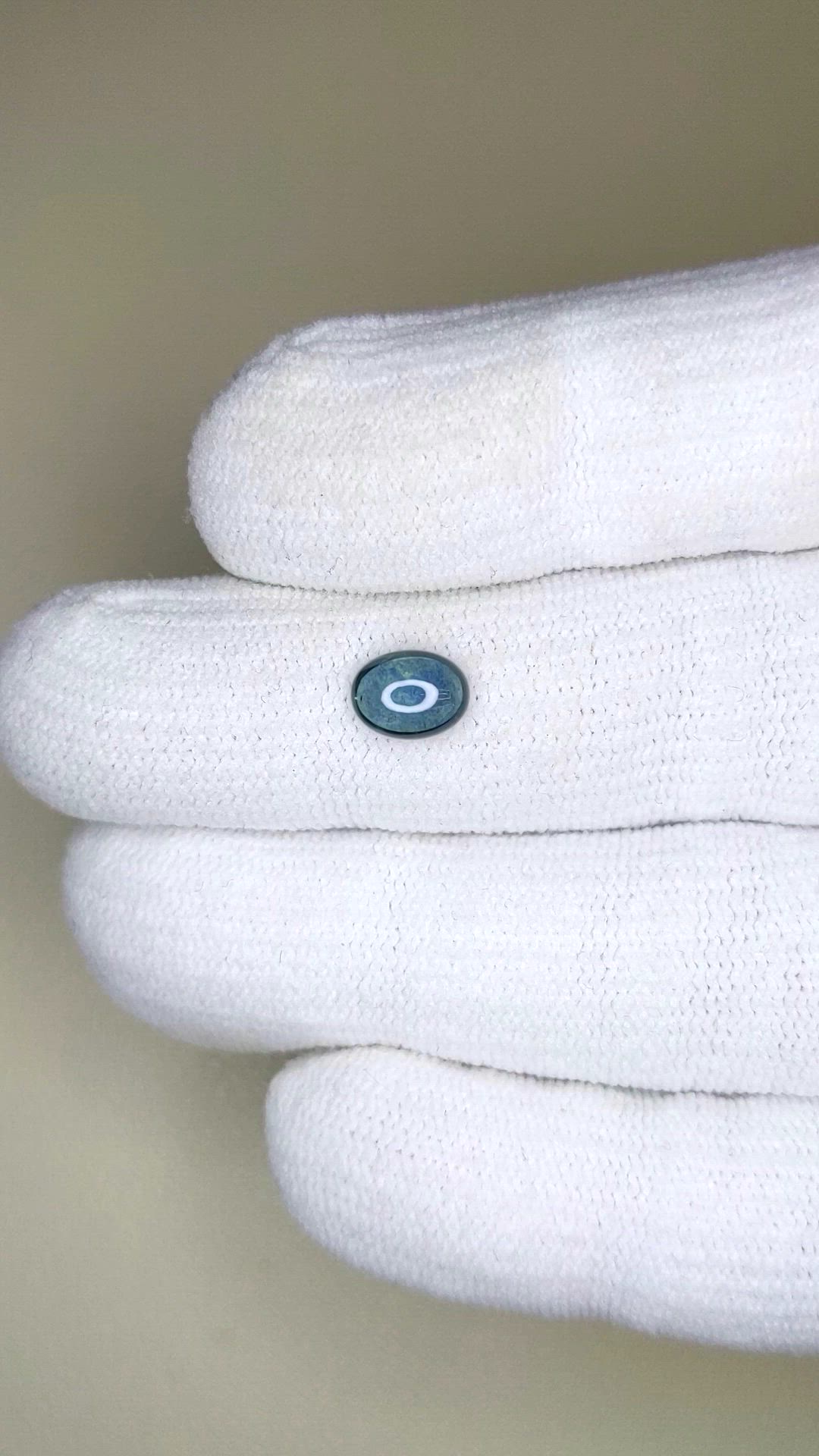 1.26 Ct. Bluish Green Cabochon Sapphire from Montana Size Video