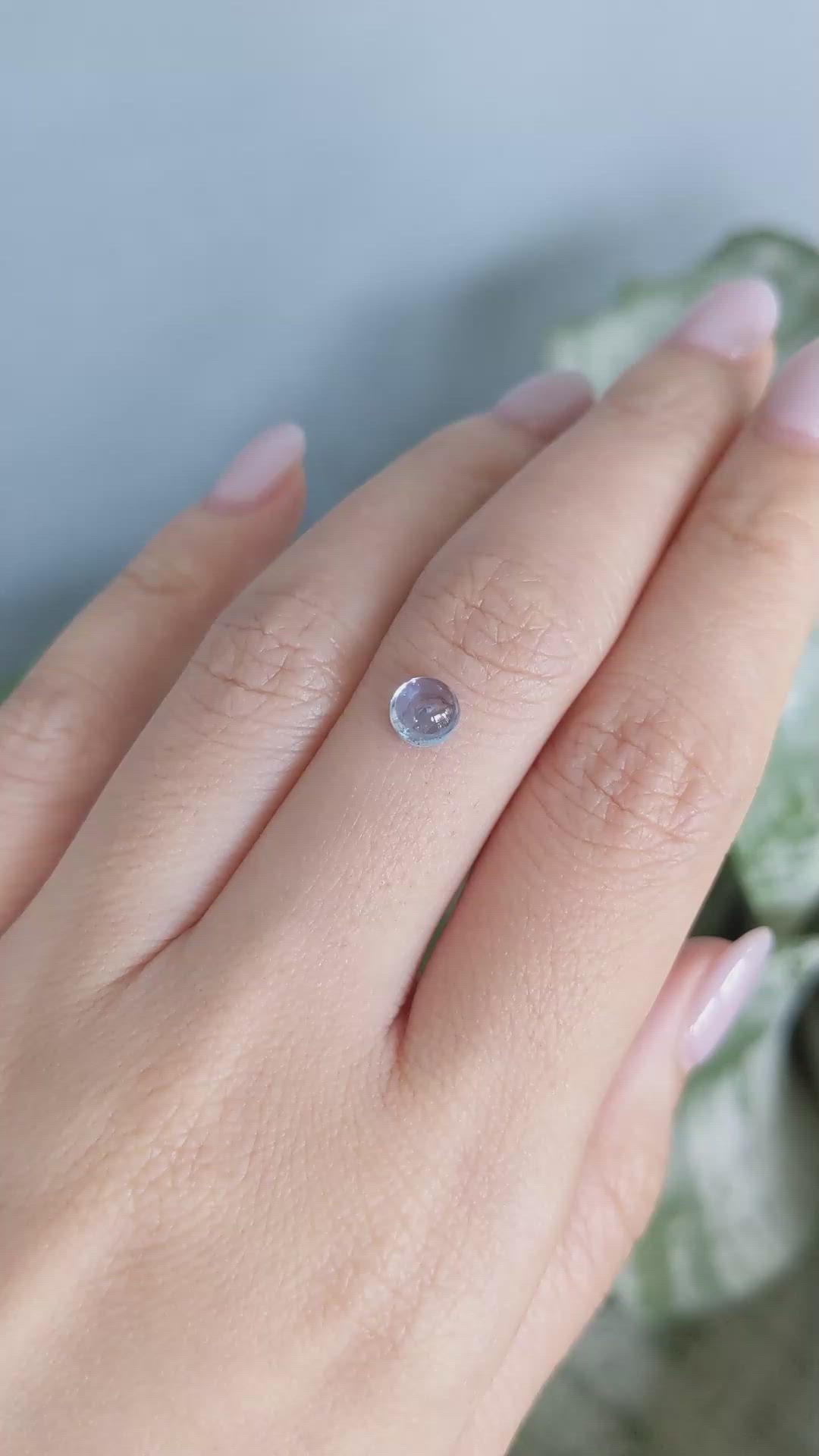 1.30 Ct. Blue Cabochon Sapphire from Montana Size Video