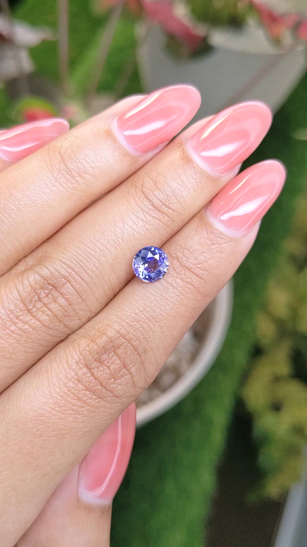 1.34 Ct. Purplish Blue Sapphire from Ceylon (Sri Lanka) Size Video