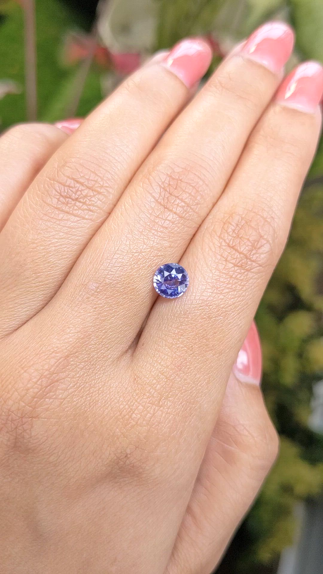 1.34 Ct. Purplish Blue Sapphire from Ceylon (Sri Lanka) Size Video