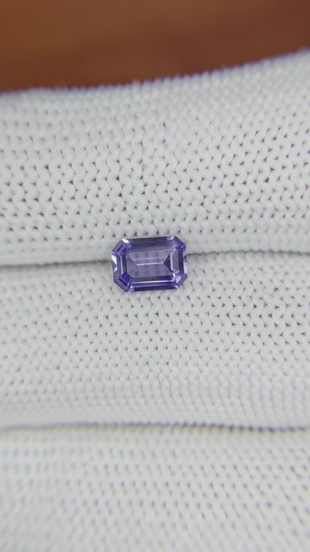 1.02 Ct. Violet Sapphire from Ceylon (Sri Lanka) Size Video