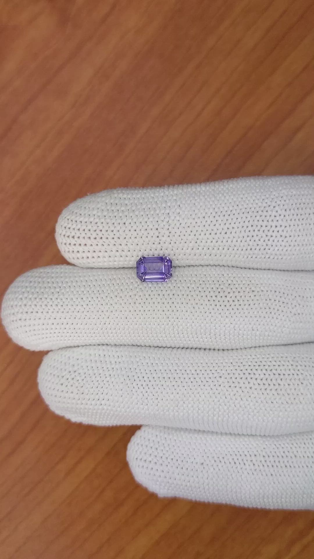 1.02 Ct. Violet Sapphire from Ceylon (Sri Lanka) Size Video
