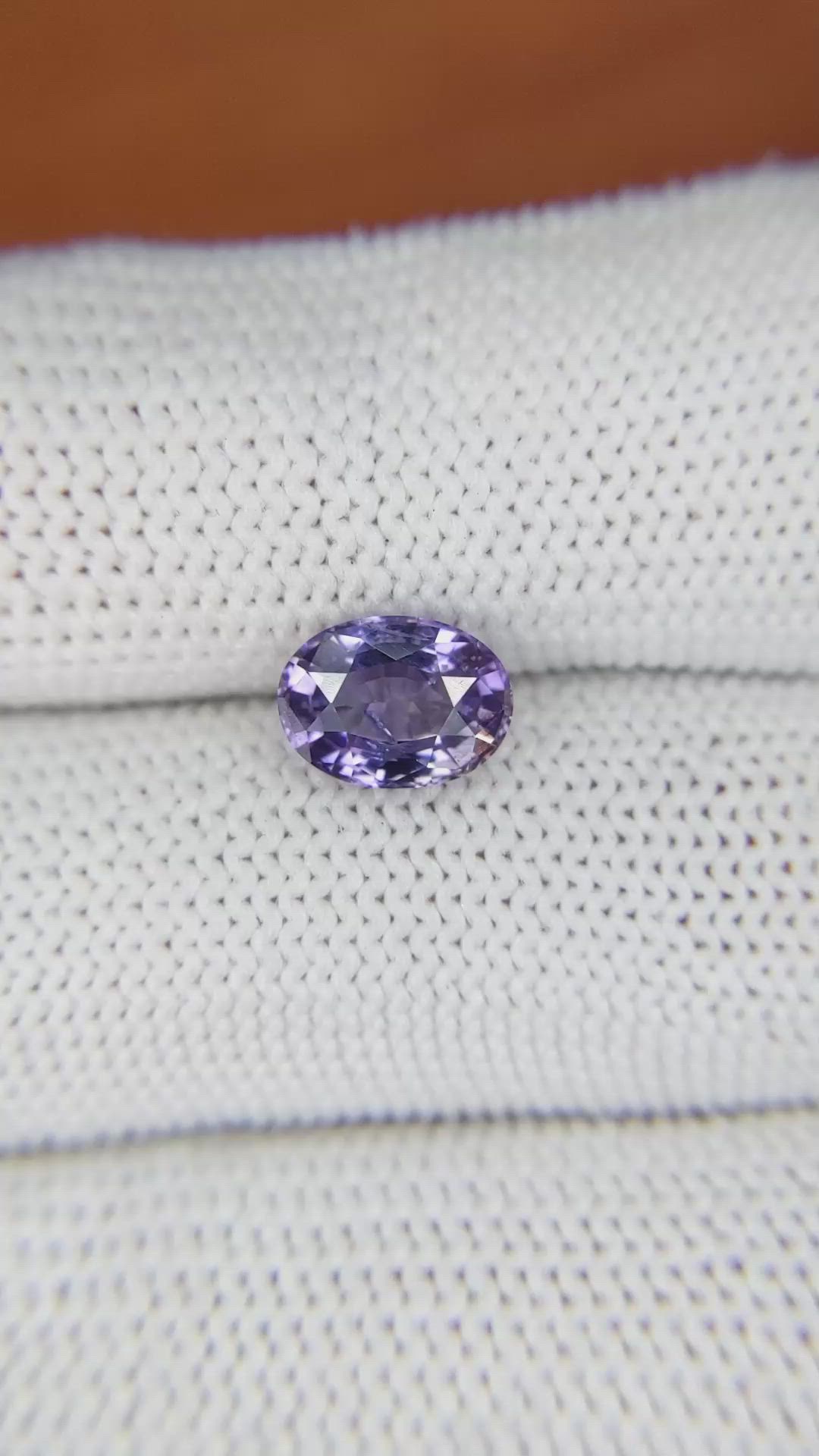 2.05 Ct. Purple Sapphire from Ceylon (Sri Lanka) Size Video