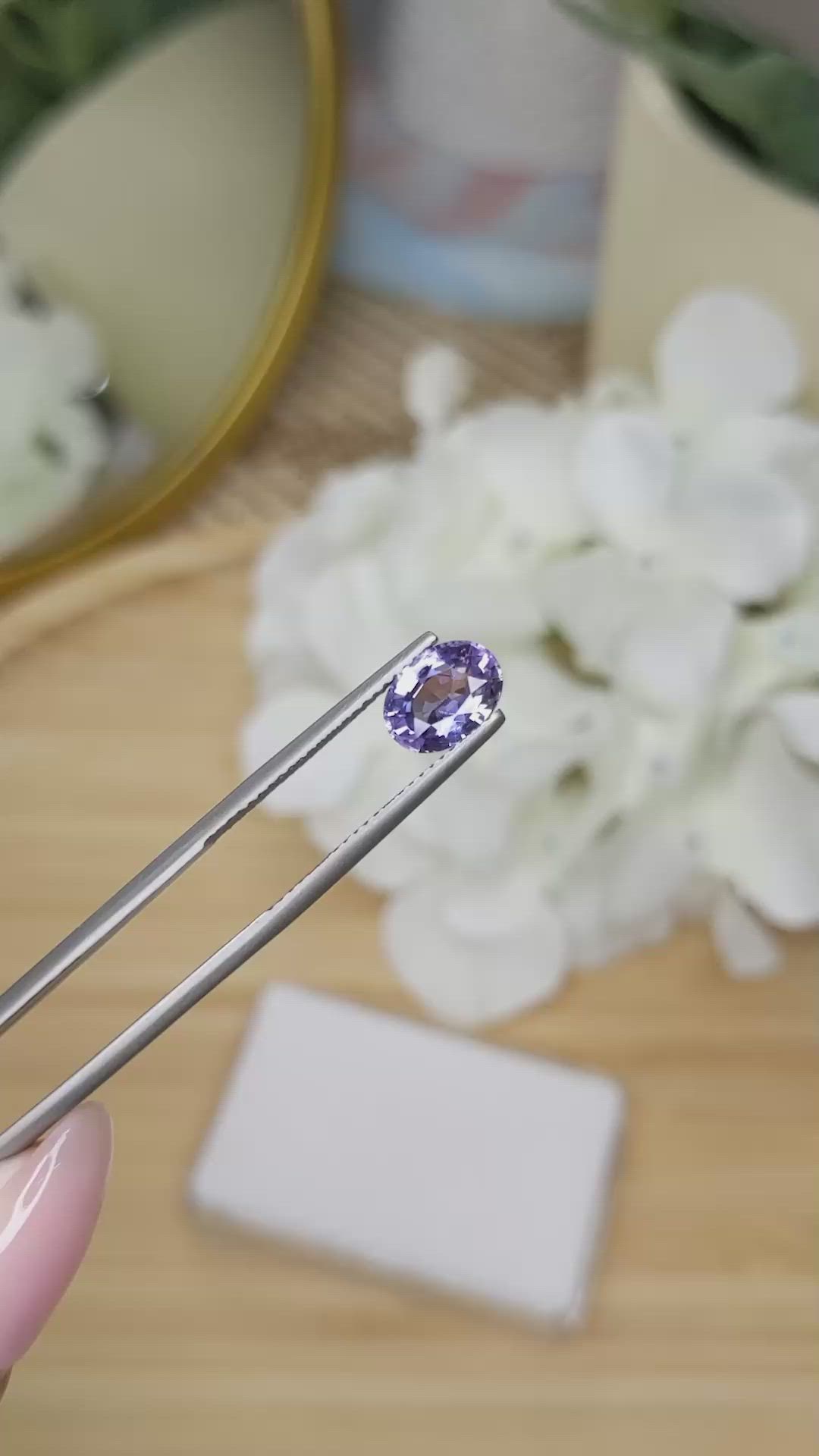 2.05 Ct. Purple Sapphire from Ceylon (Sri Lanka) Size Video