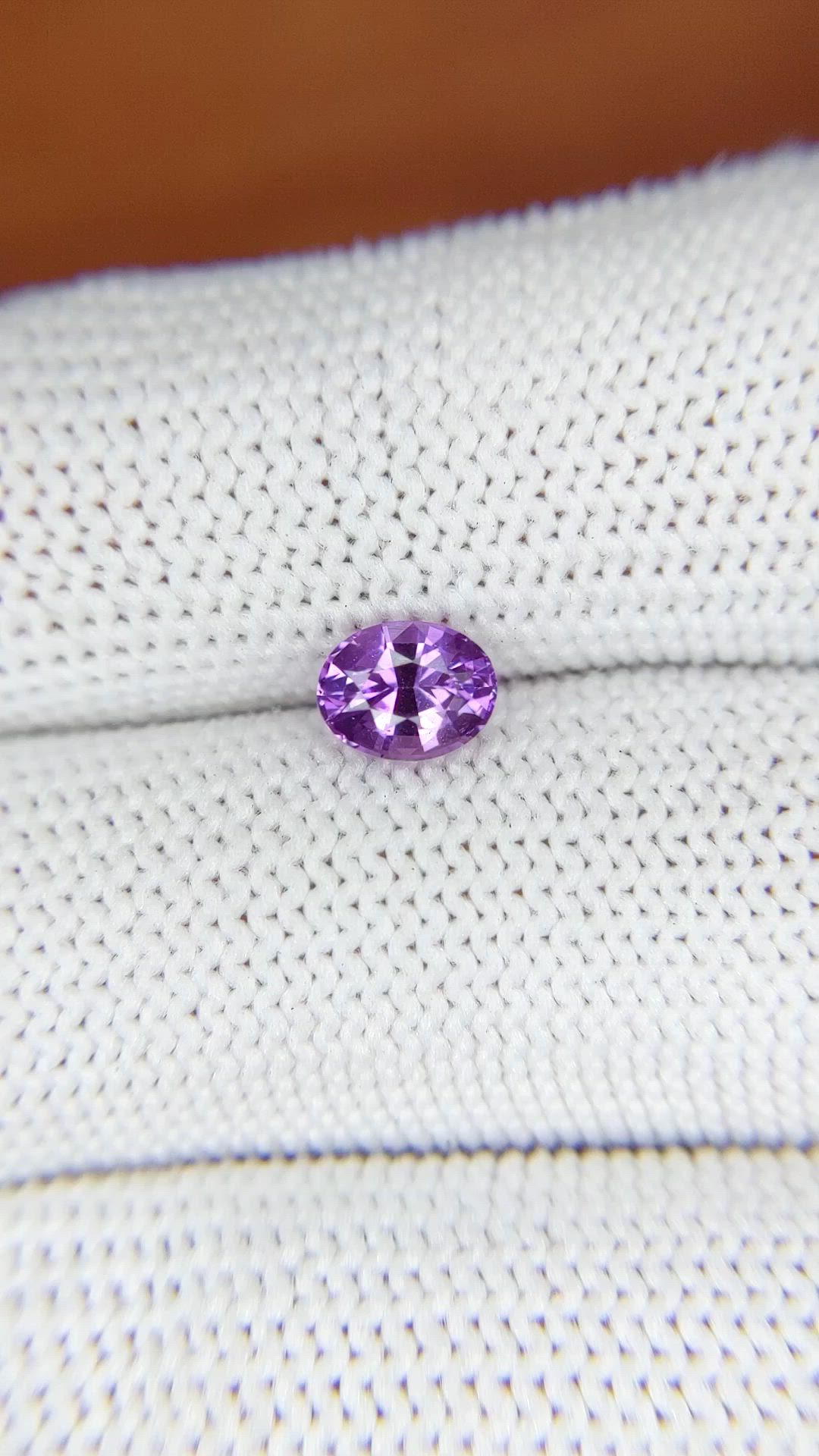 0.94 Ct. Pinkish Purple Sapphire from Ceylon (Sri Lanka) Size Video