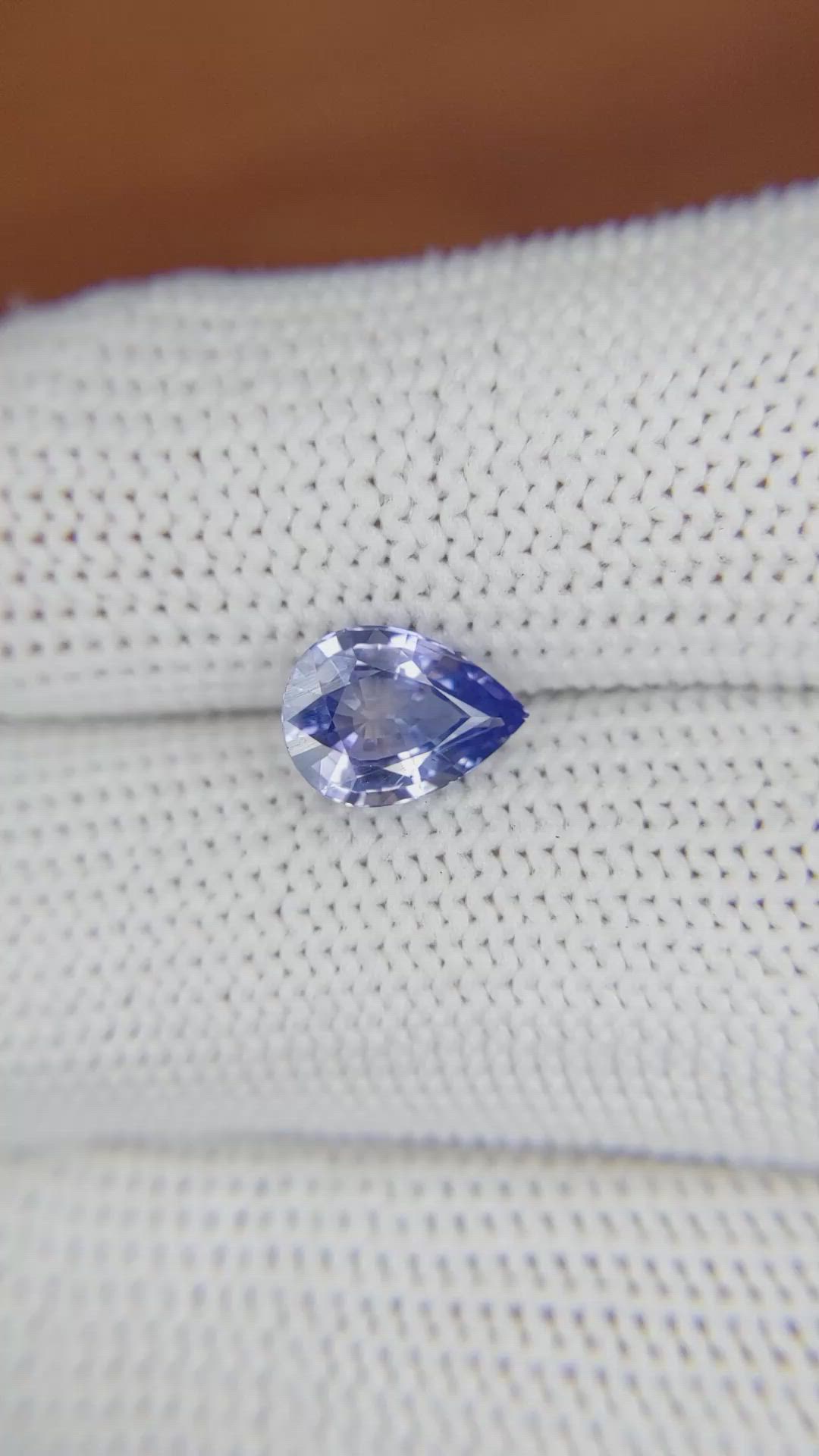 1.90 Ct. Purplish Blue Sapphire from Ceylon (Sri Lanka) Size Video